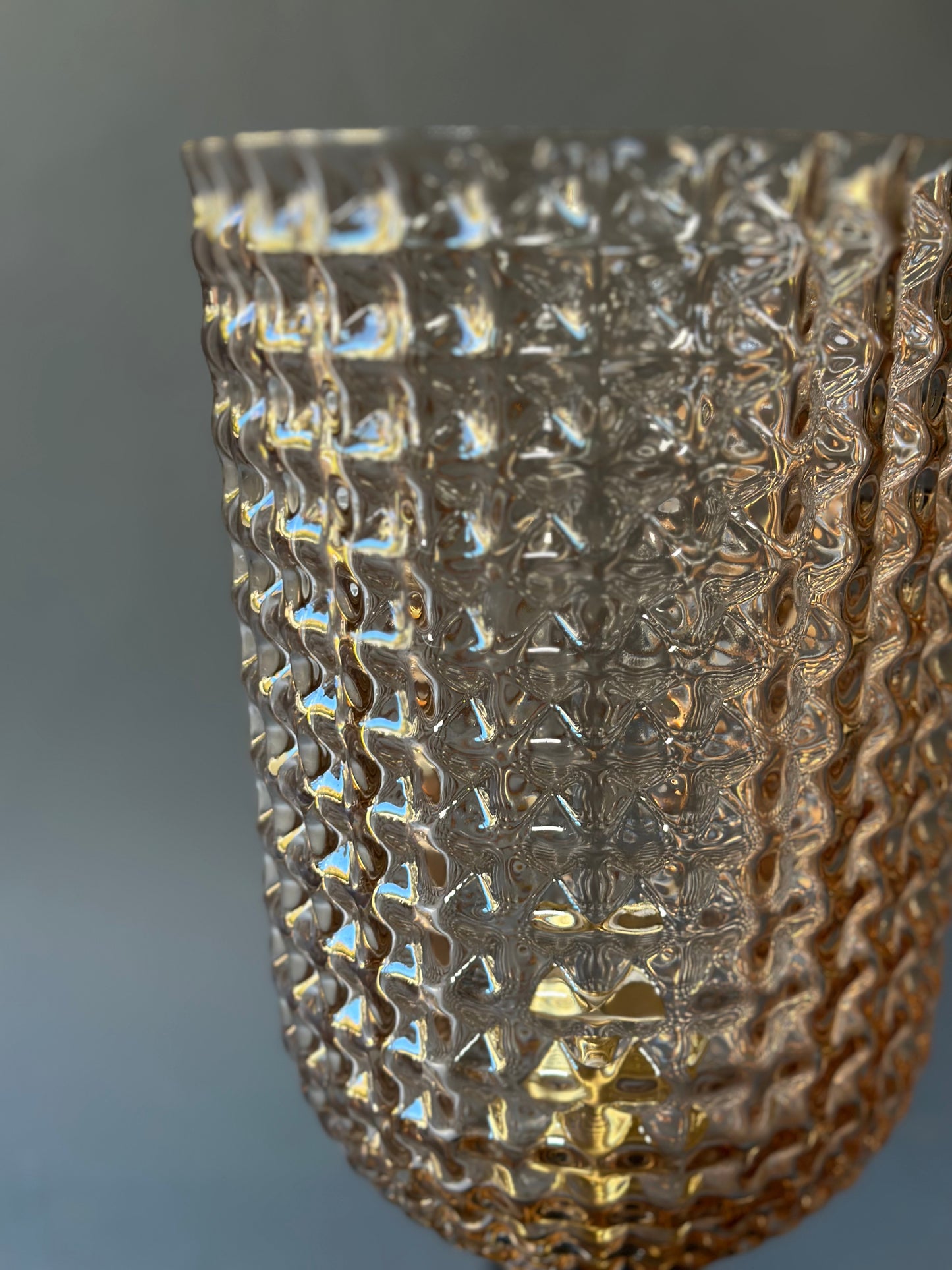 Murano Glass Lamps - Blush Cut With Black Base