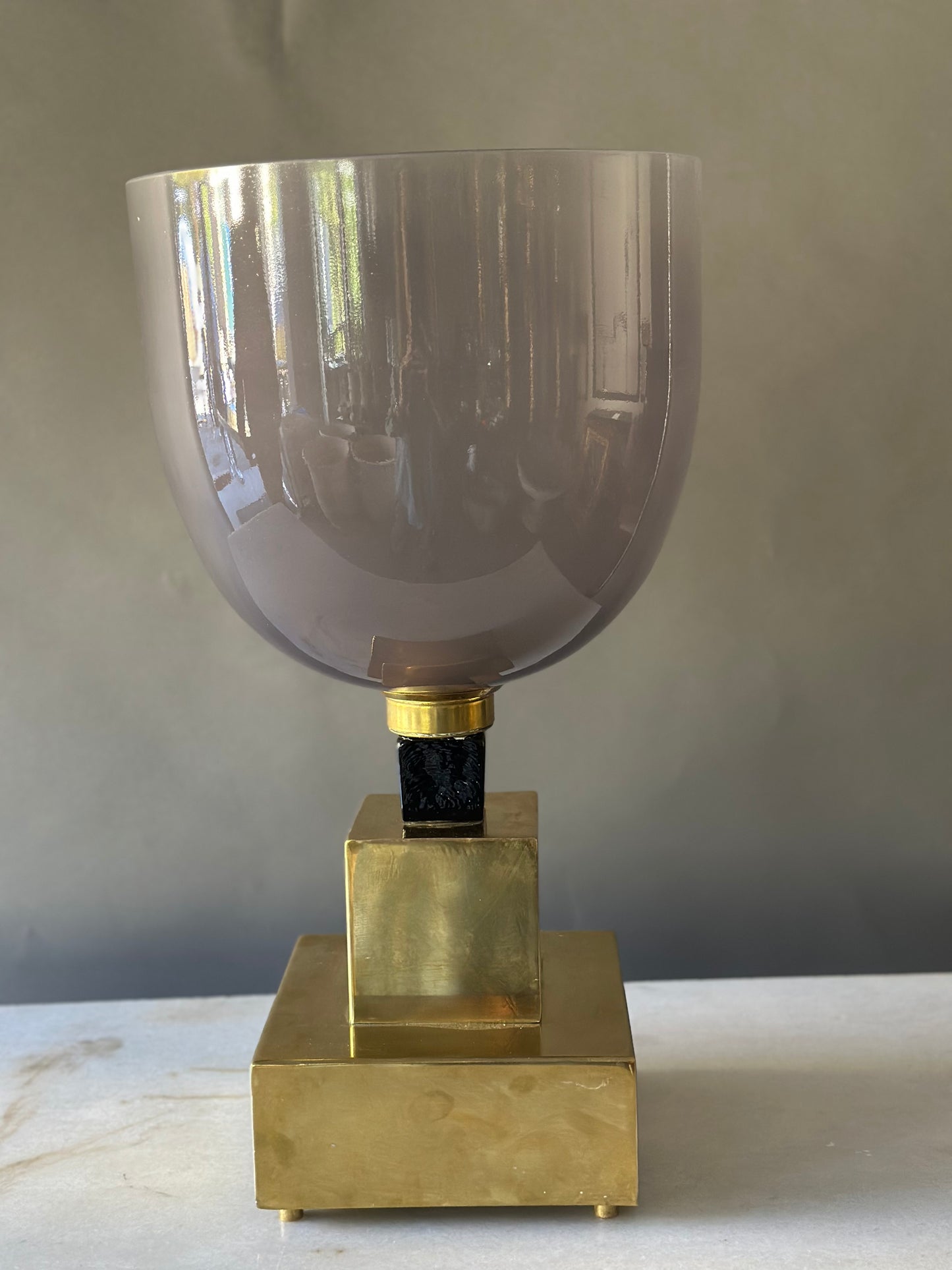 Murano Glass Lamps - Gray