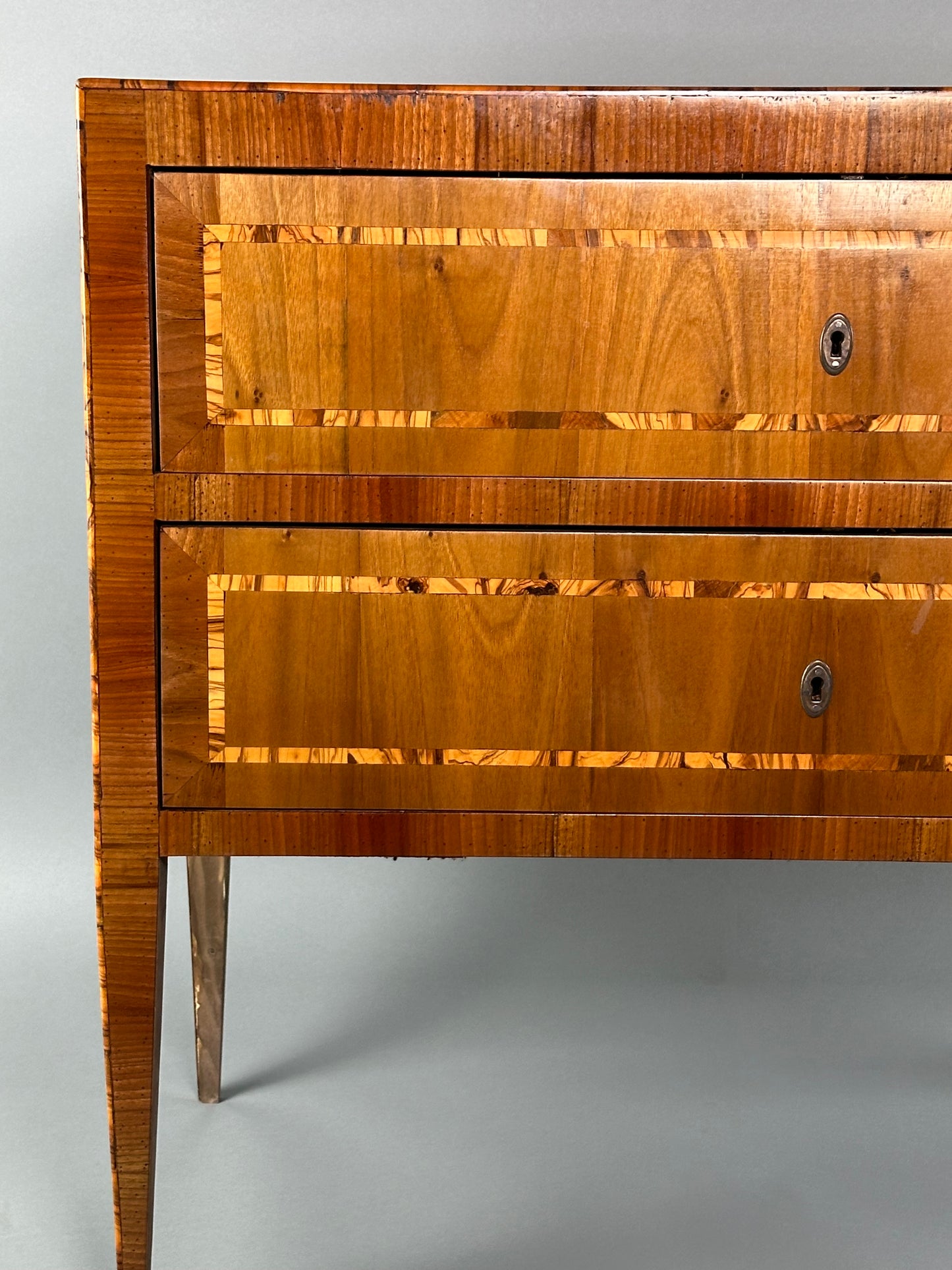 Nepalese Mahogany Chest With Satin Inlay