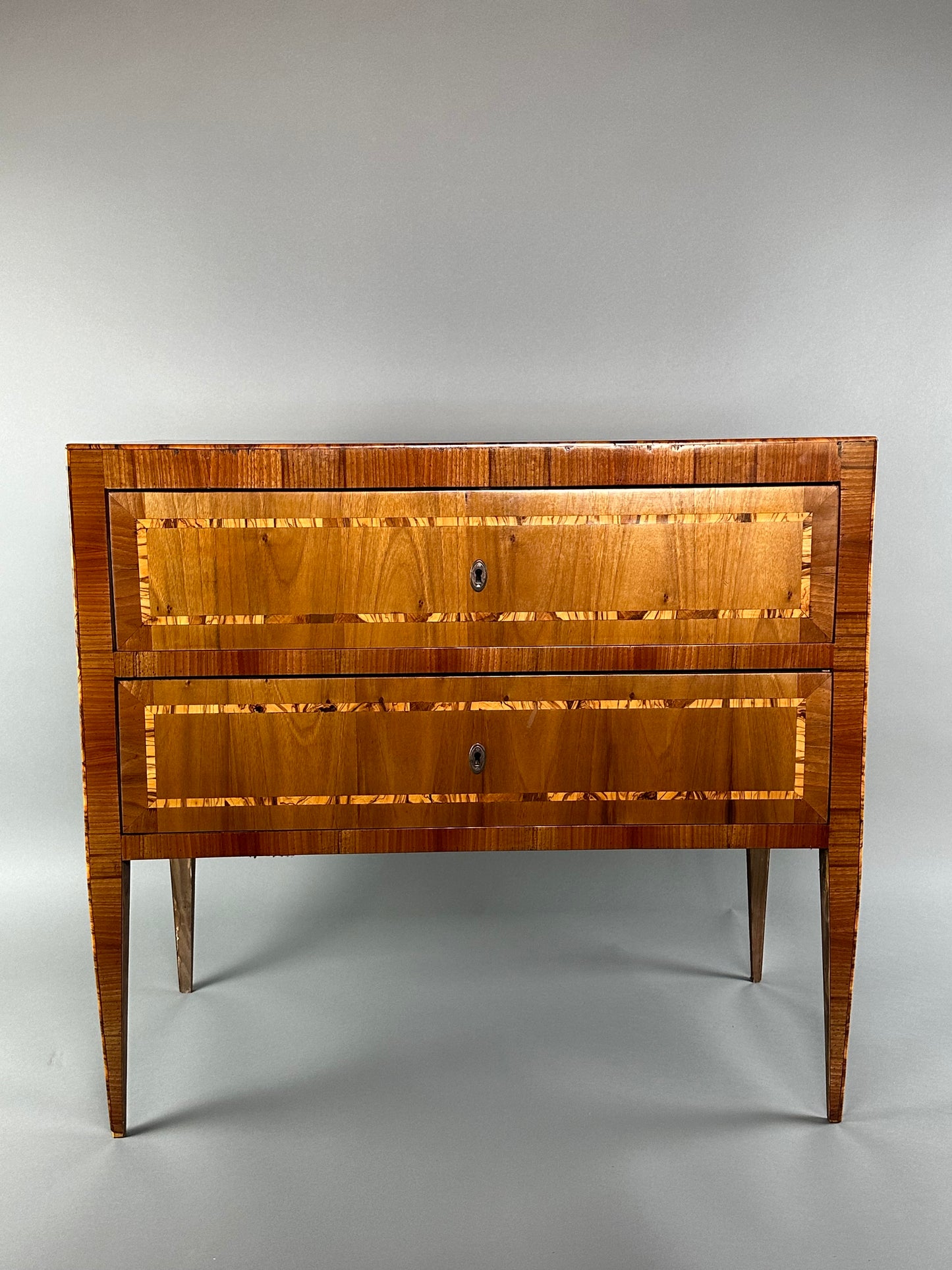 Nepalese Mahogany Chest With Satin Inlay