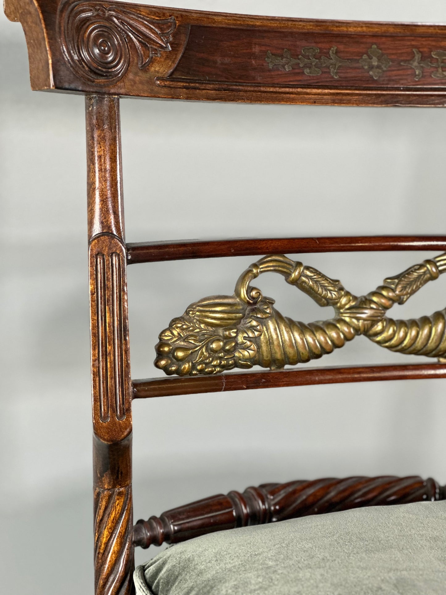 Italian Mahogany & Gilt Chairs c1820 - Set of 6