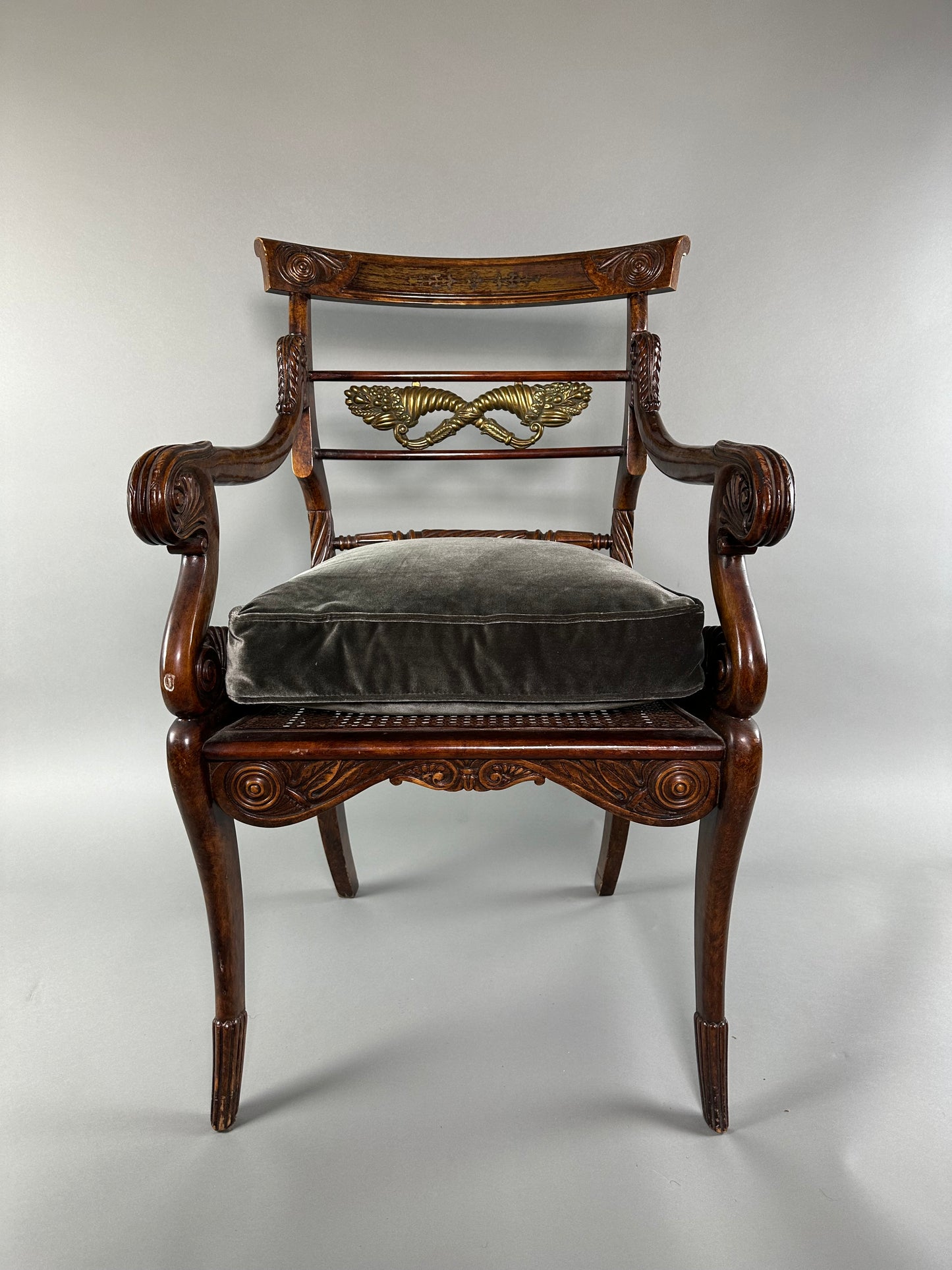 Italian Mahogany & Gilt Chairs c1820 - Set of 6