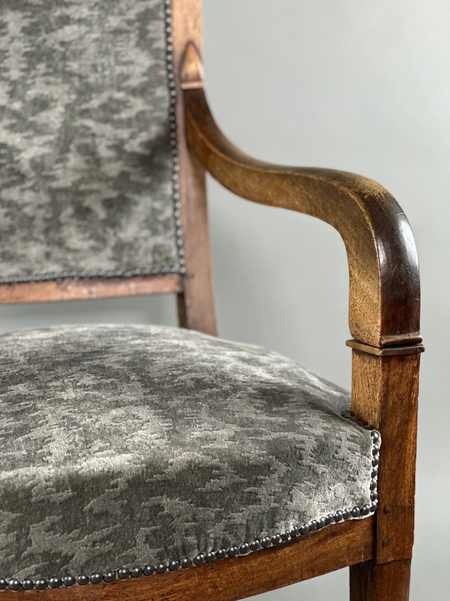 Italian Walnut Armchair c1820