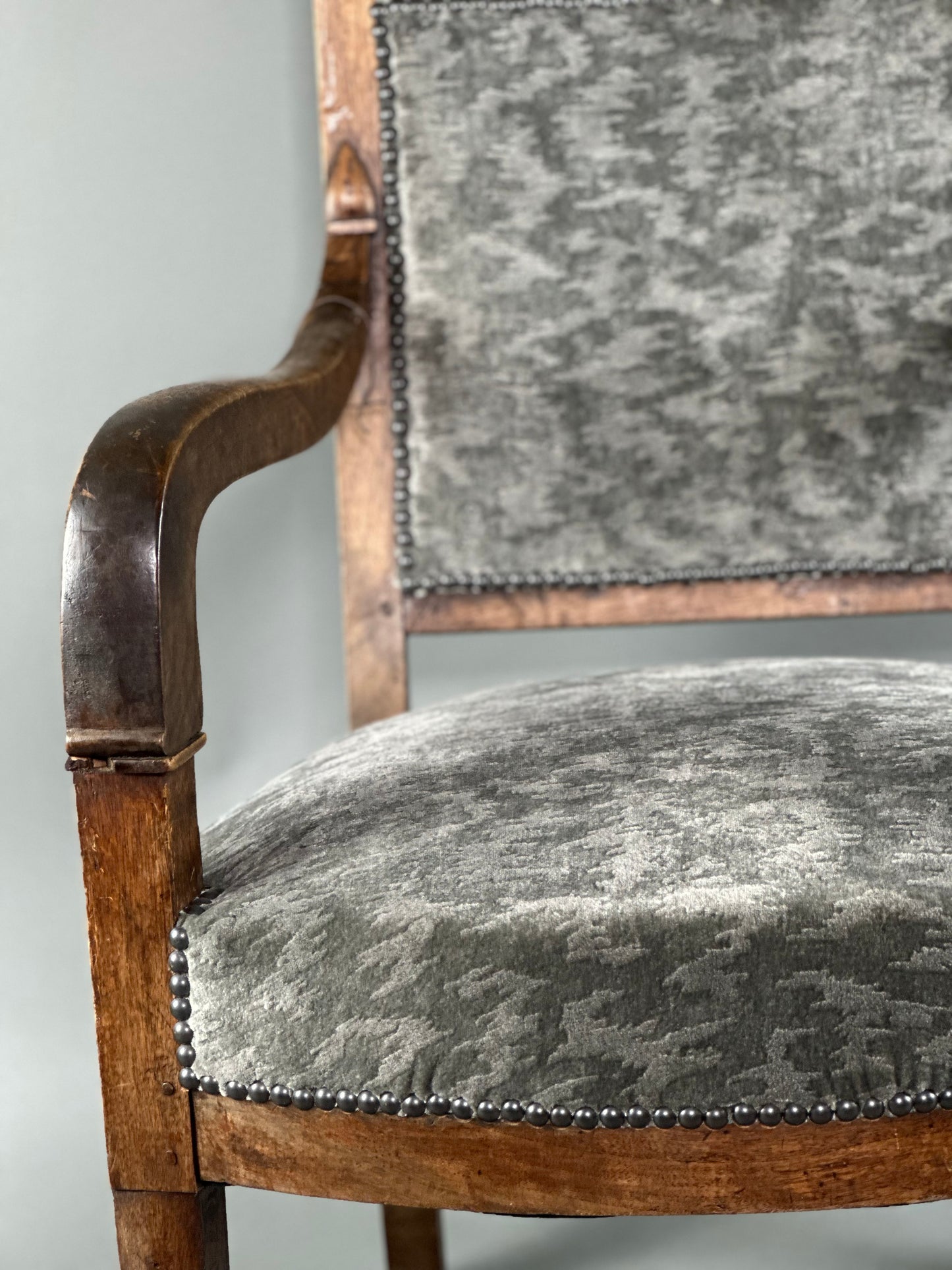 Italian Walnut Armchair c1820