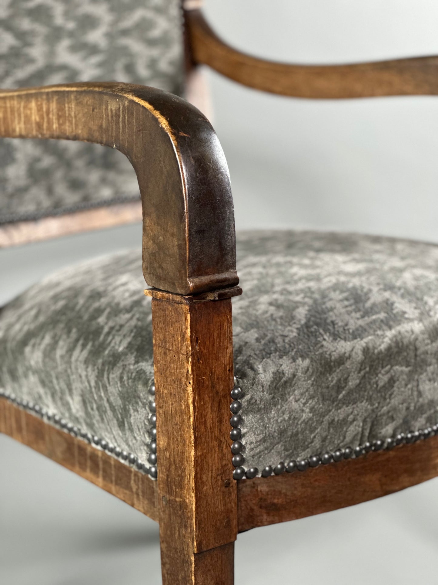 Italian Walnut Armchair c1820
