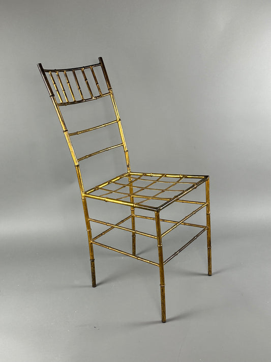 Brass Faux Bamboo Chiavari Chair - EACH