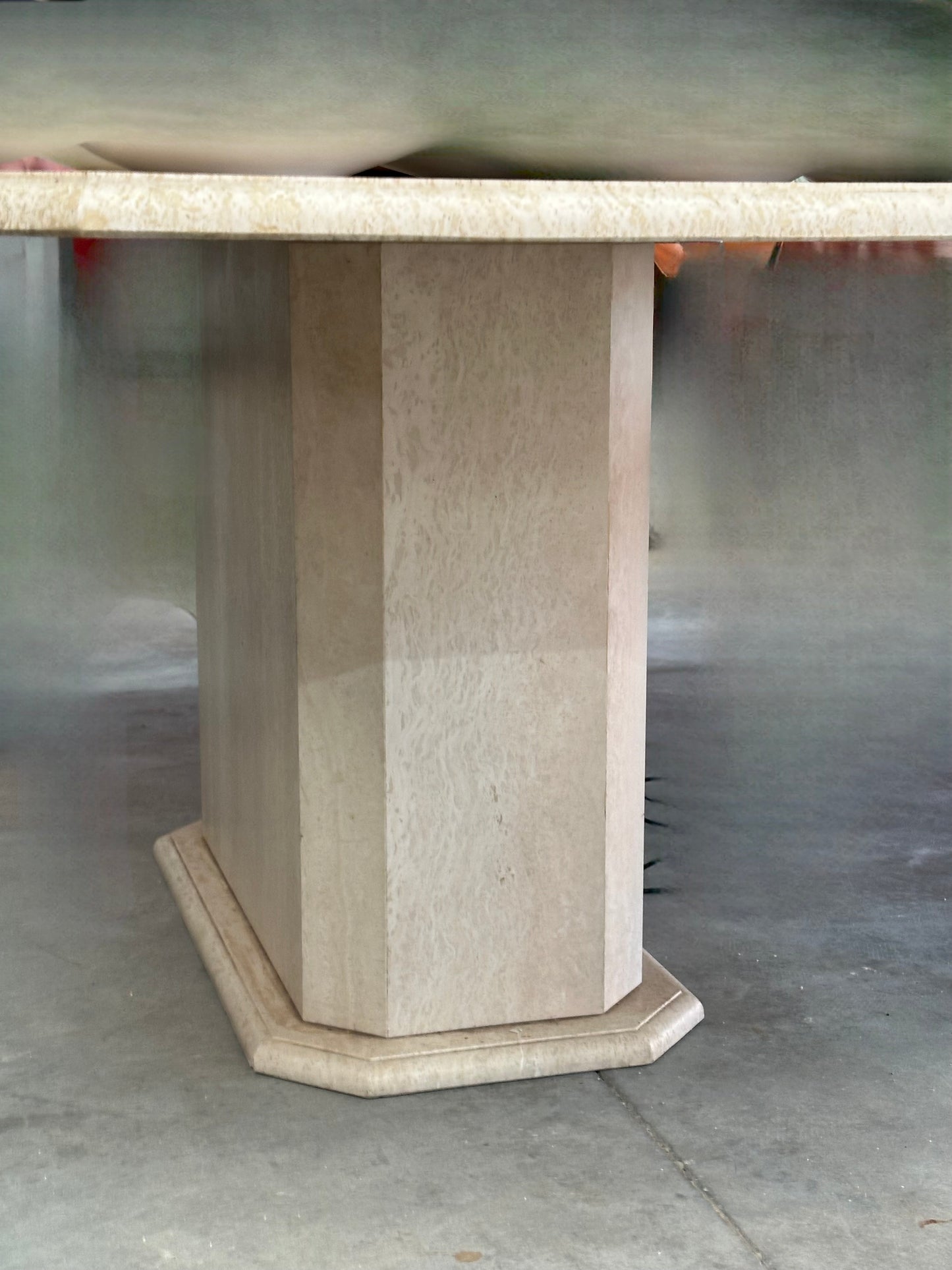 Travertine Dining Table - Italian Midcentury