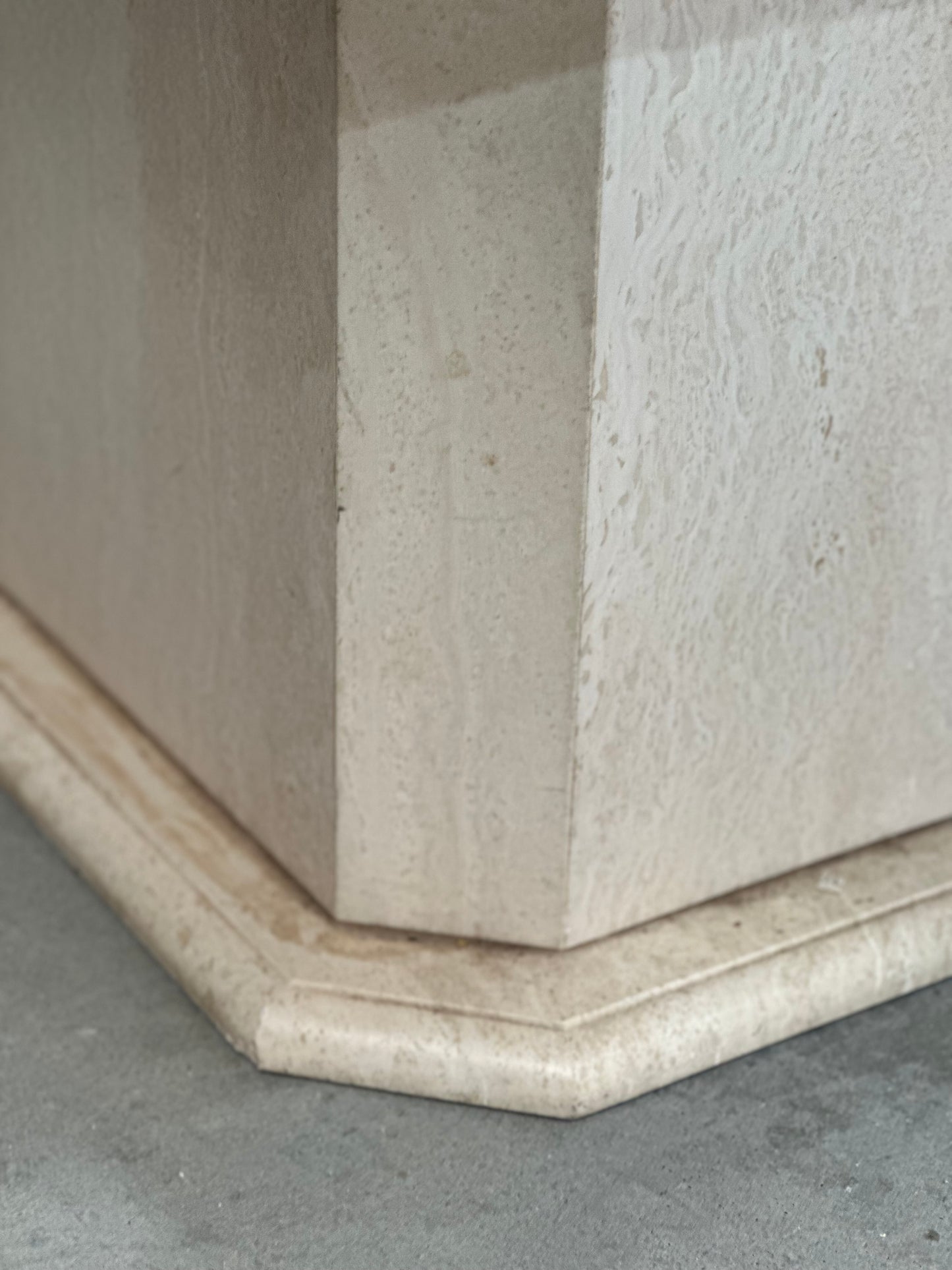 Travertine Dining Table - Italian Midcentury