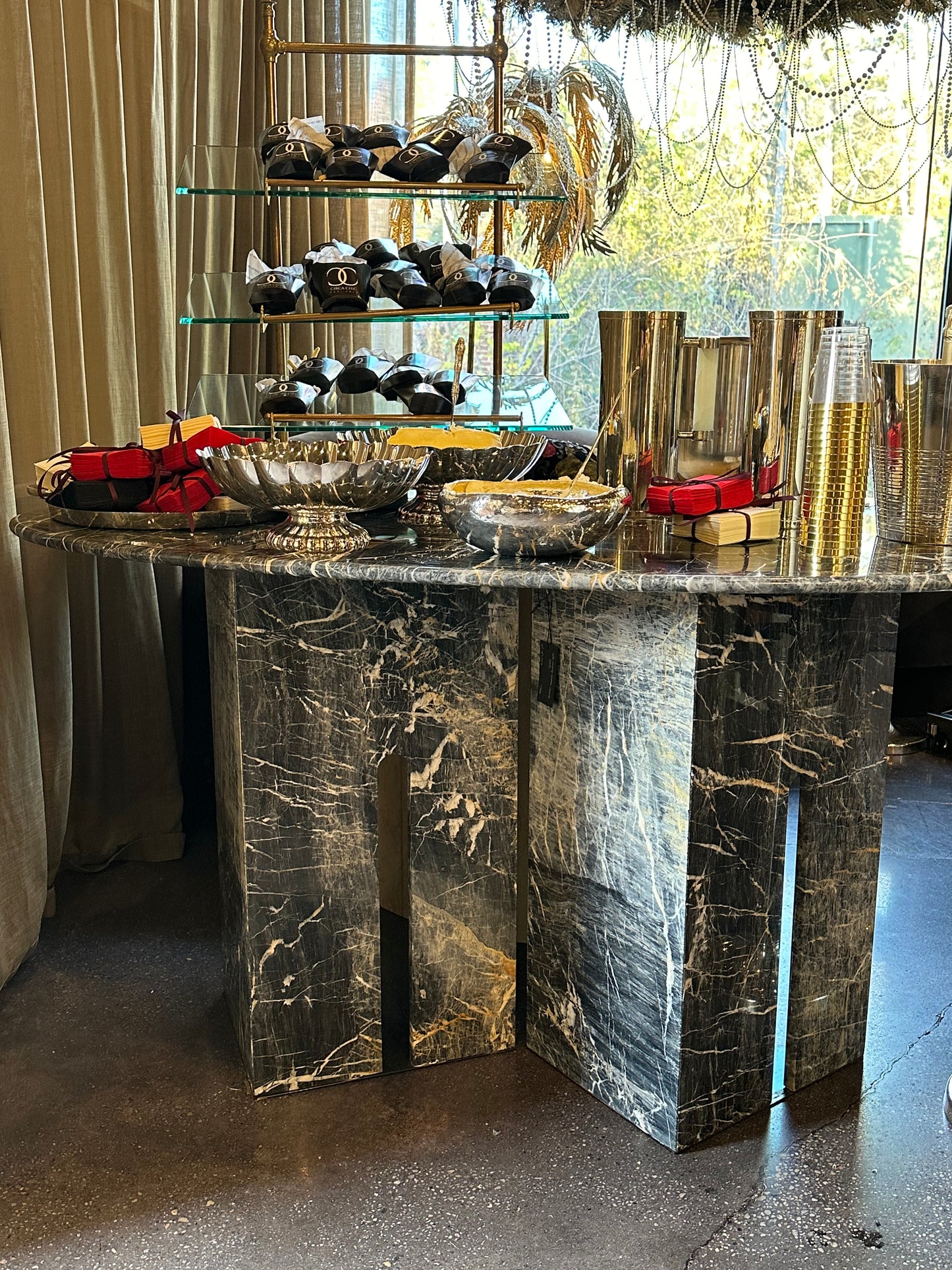 Midcentury Marble Console - Italian