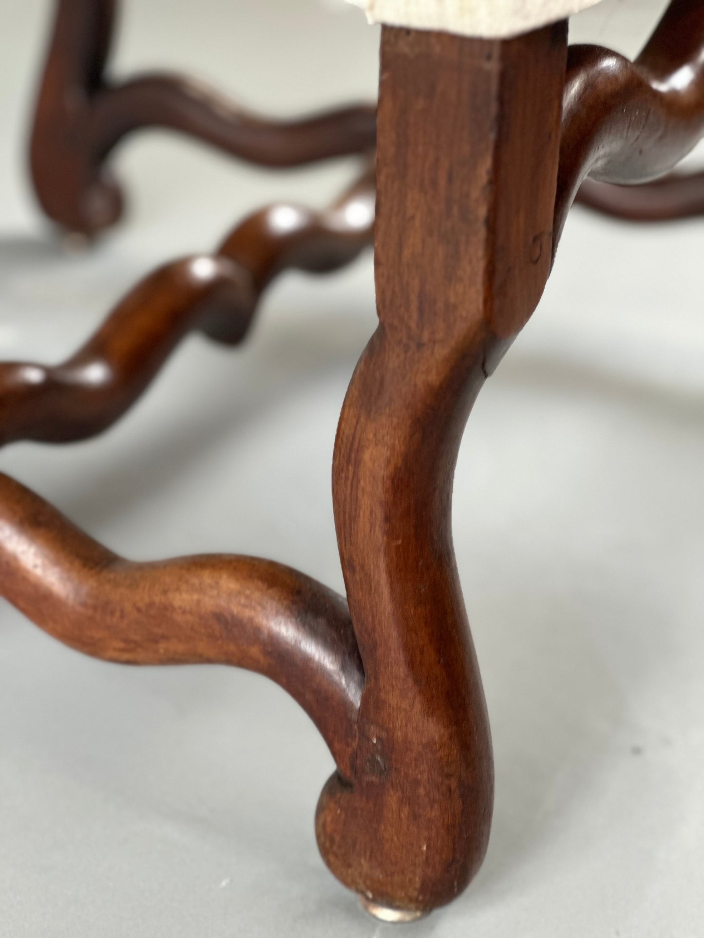 French Walnut Fauteuil Chair c1840