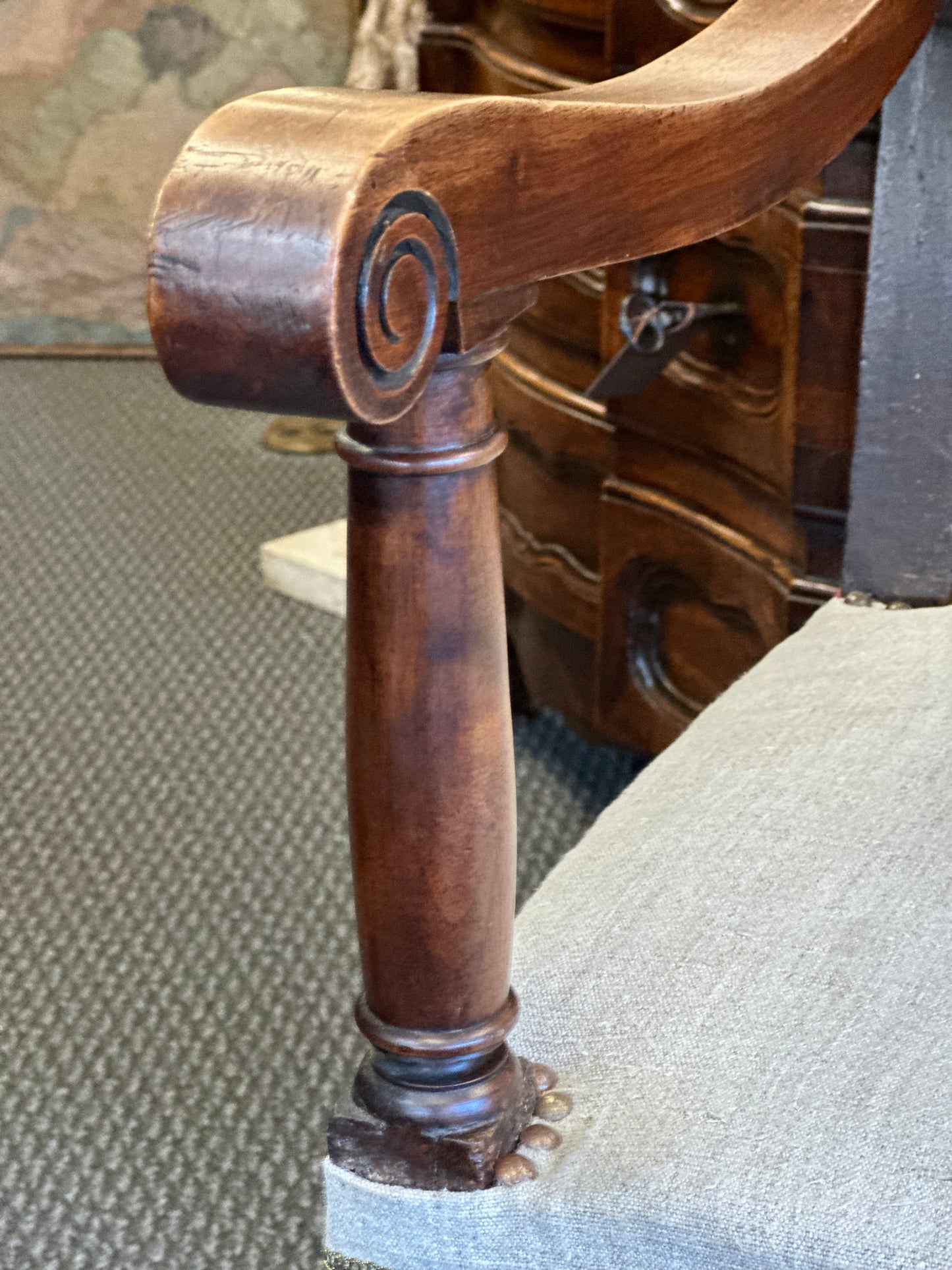 French Walnut Armchair c1840