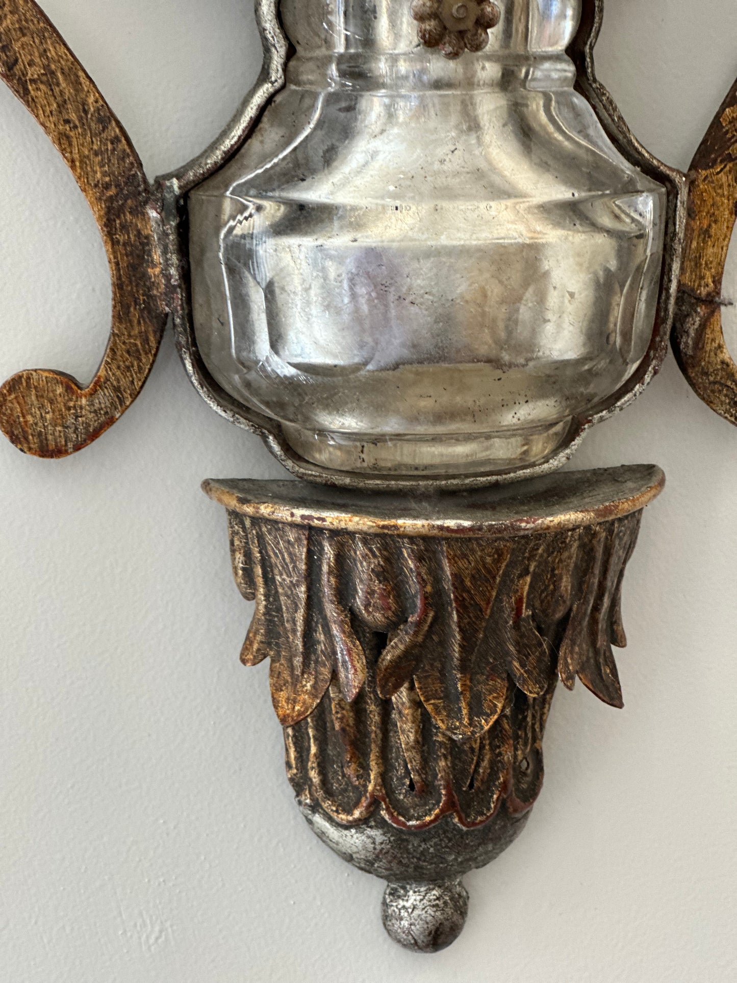 French Bagues Crystal & Brass Sconces c1880