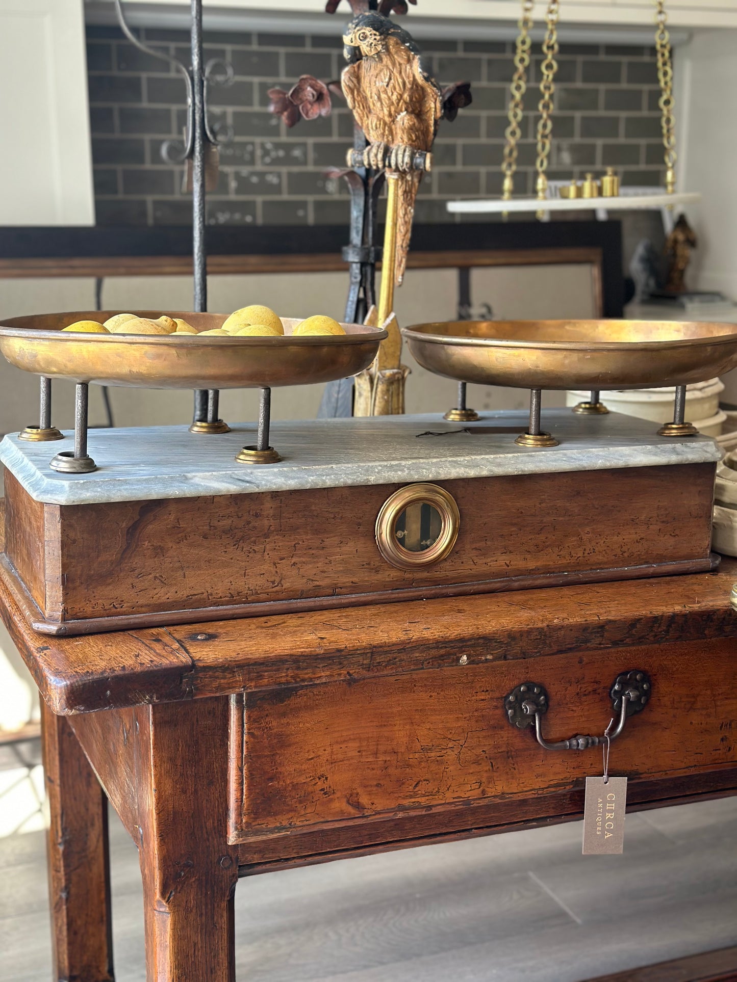 Marble and Brass Scale c1800