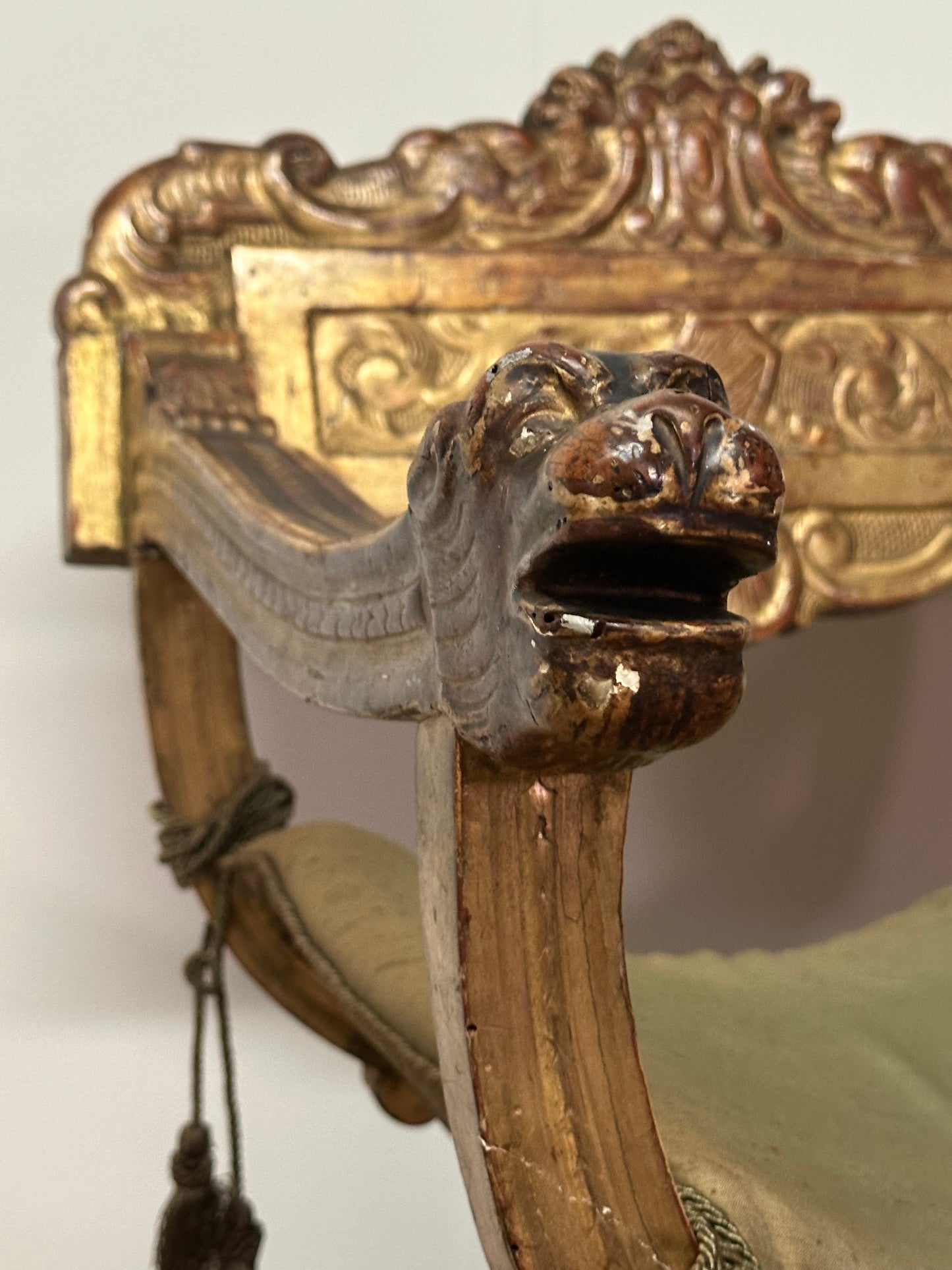 Pair of French Gilt Wood Side Chairs c1800