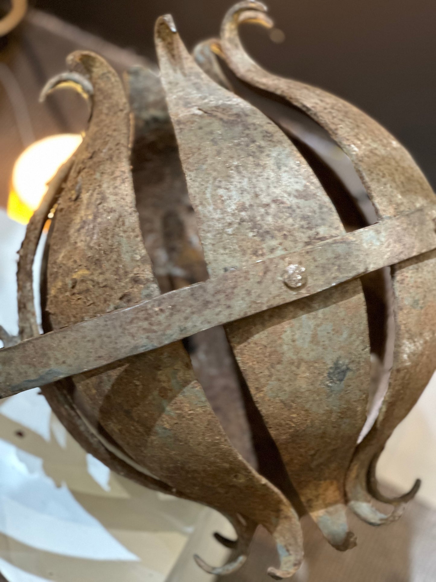 French Iron Pomegranate Lantern