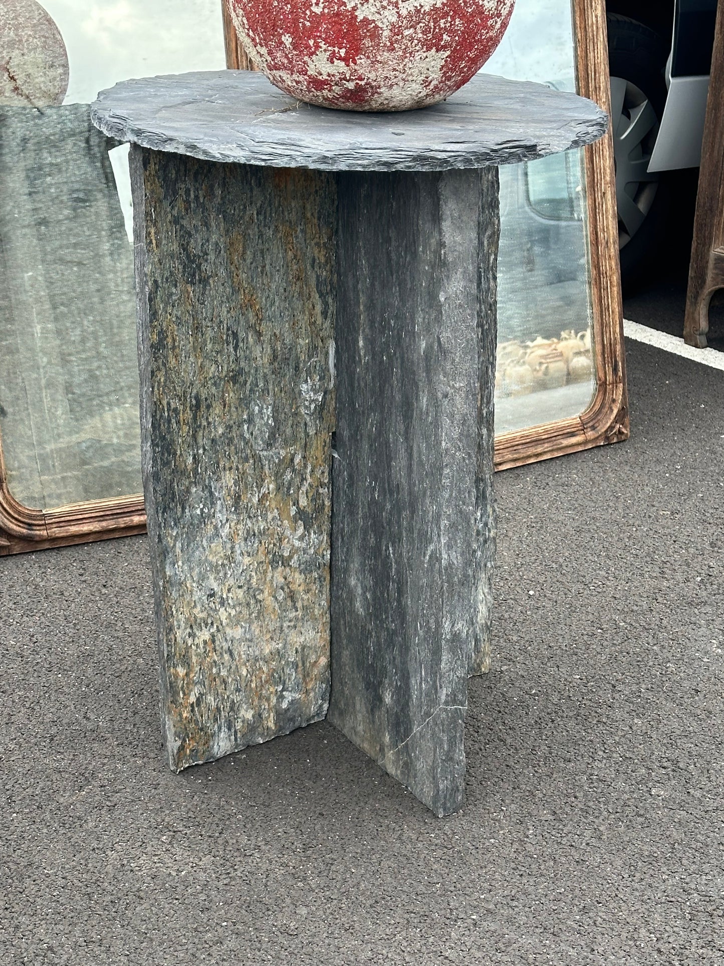 Belgium Blue Slate Tall Console