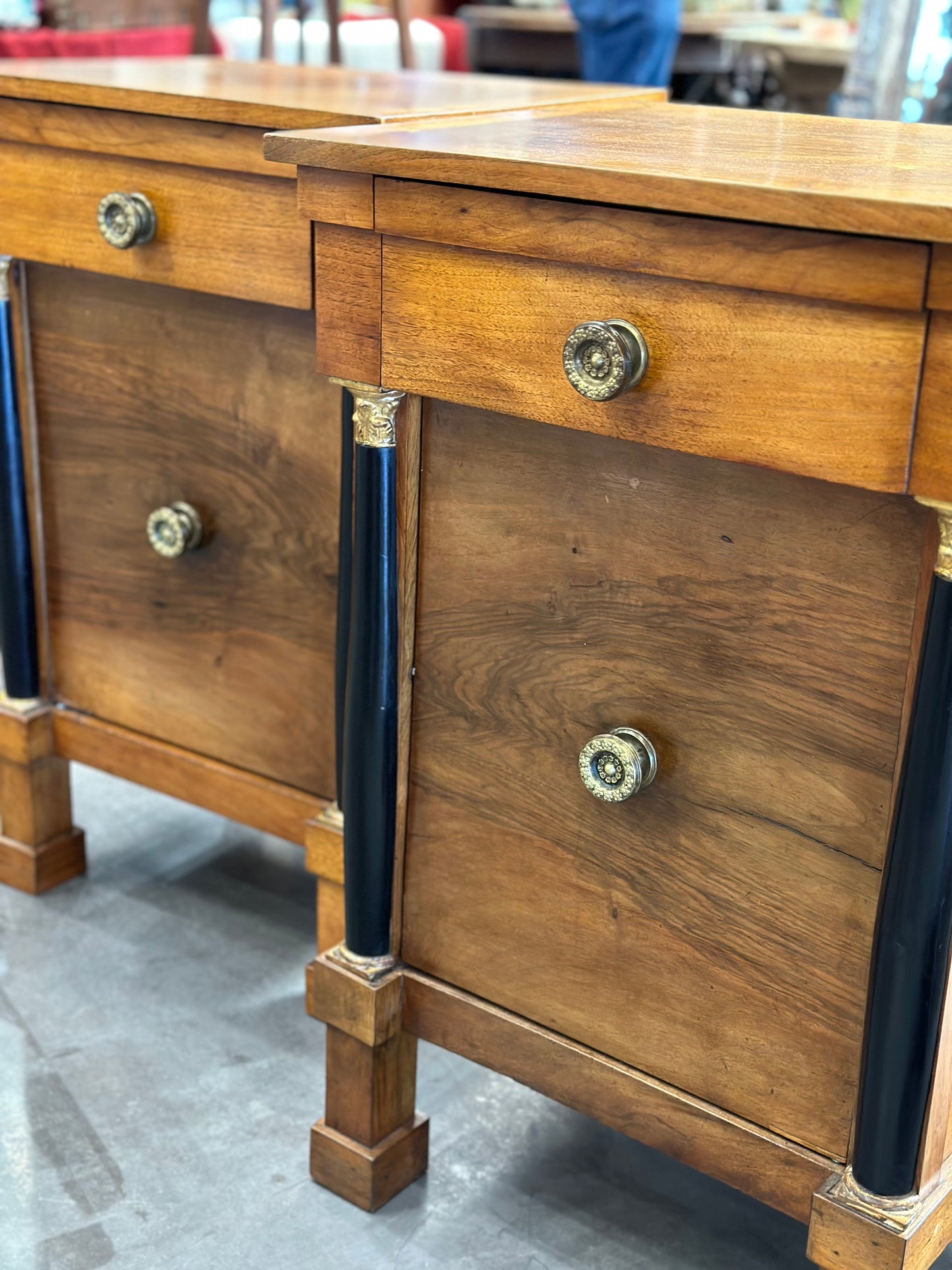 SOLD **Mahogany And Ebony Napoleon III Style Chests
