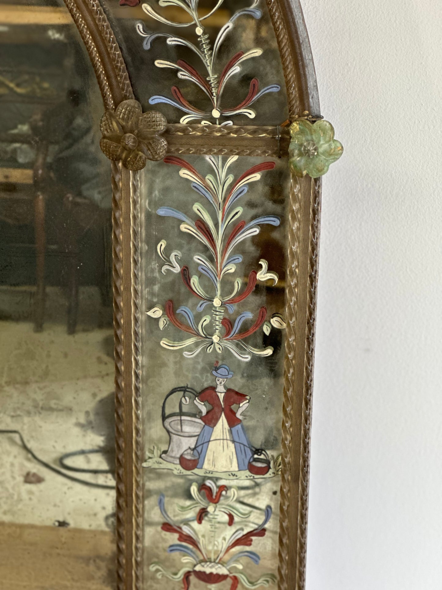 Venetian Painted Mirror c1850s