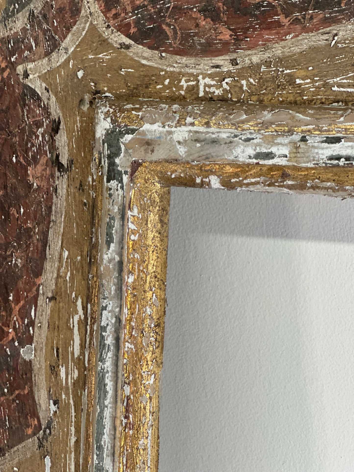 Italian Painted Wooden Mirror