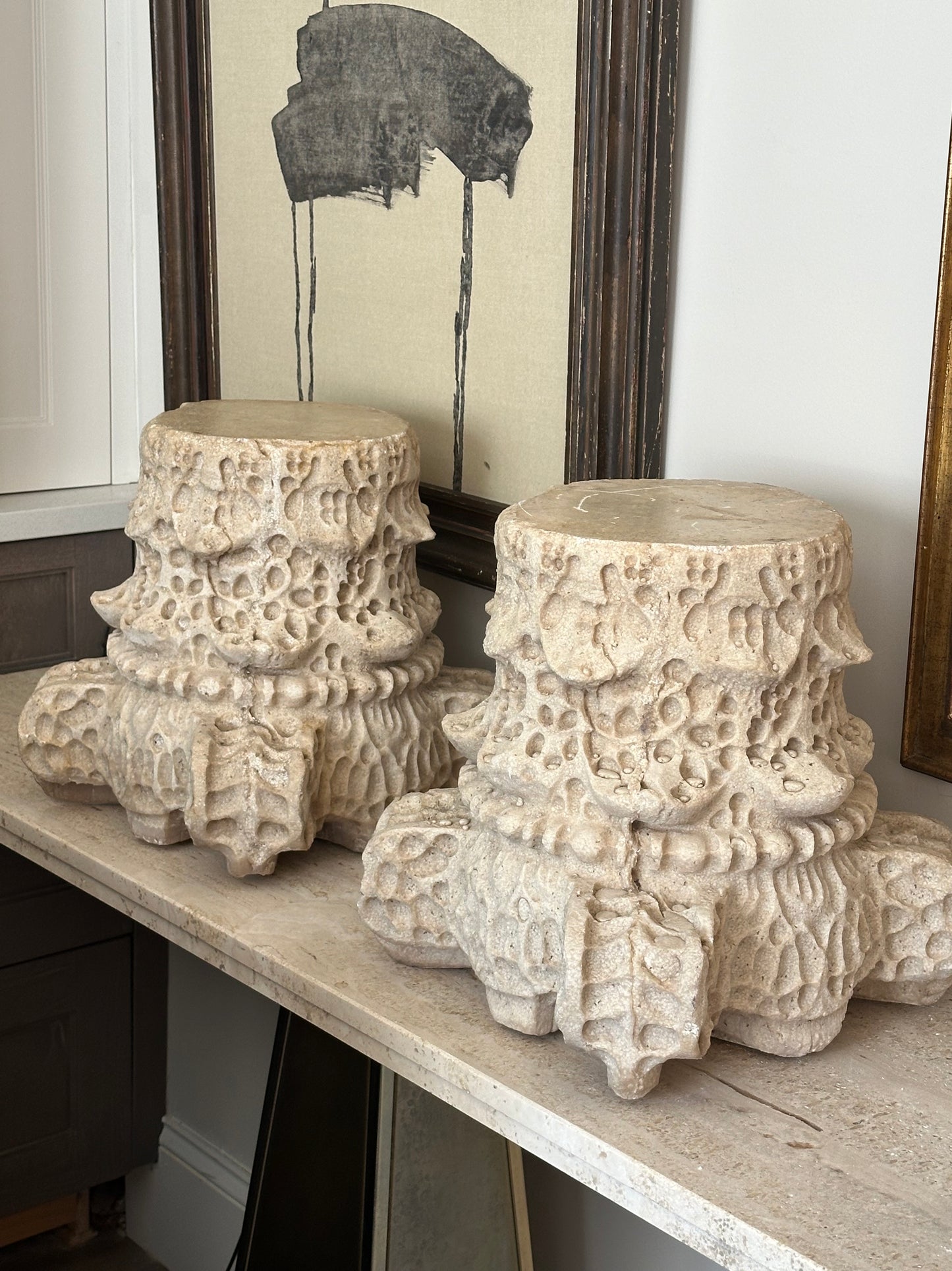 SOLD **Spanish Stone Architectural Element - Large