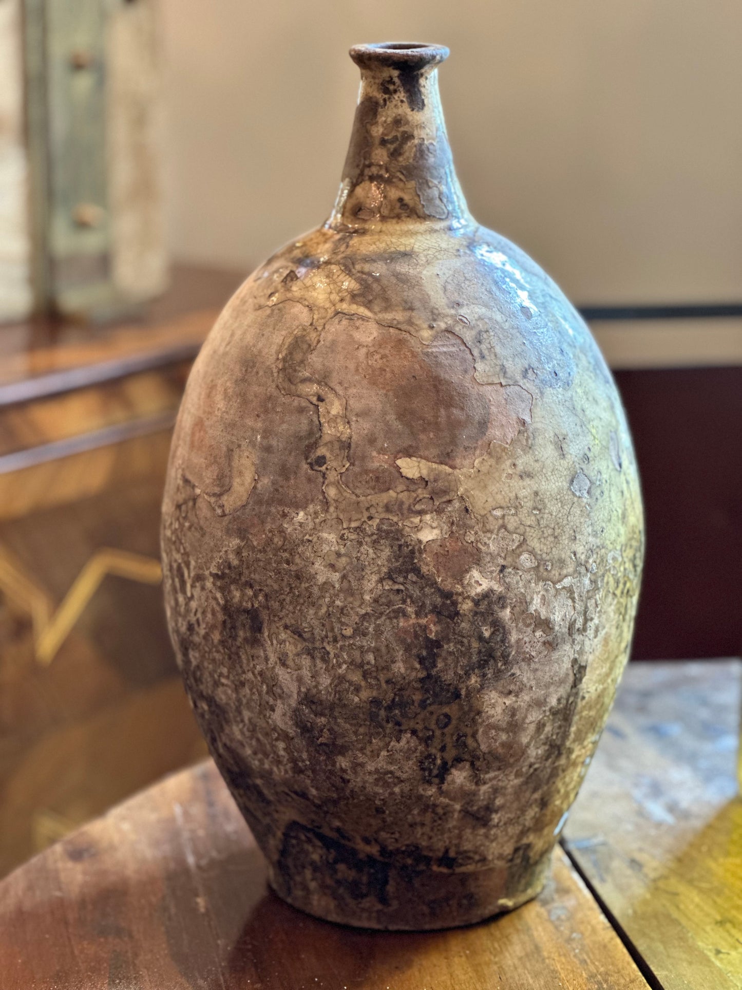 Italian  Jar With Spout  19th Century