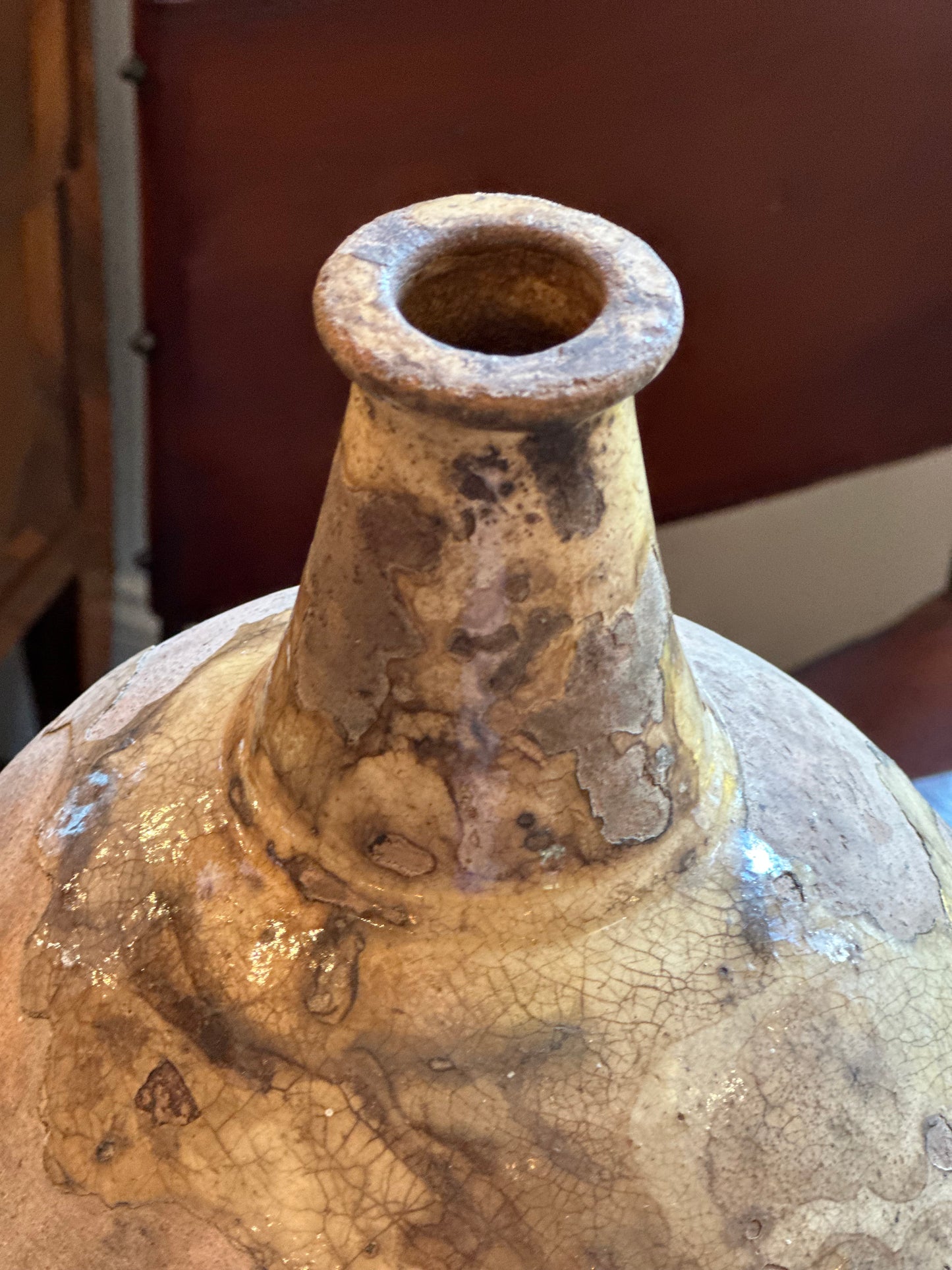 Italian  Jar With Spout  19th Century