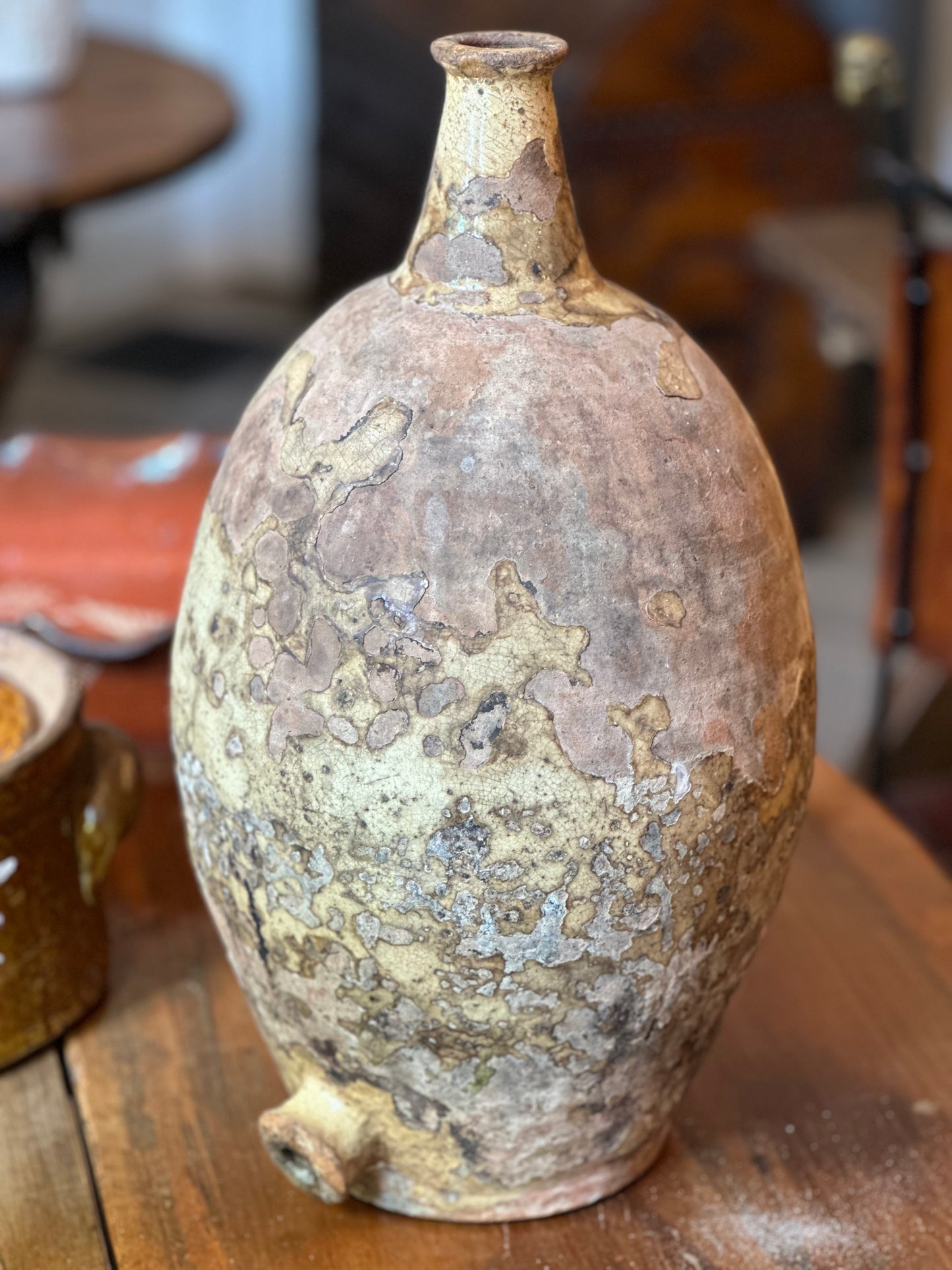 Italian  Jar With Spout  19th Century