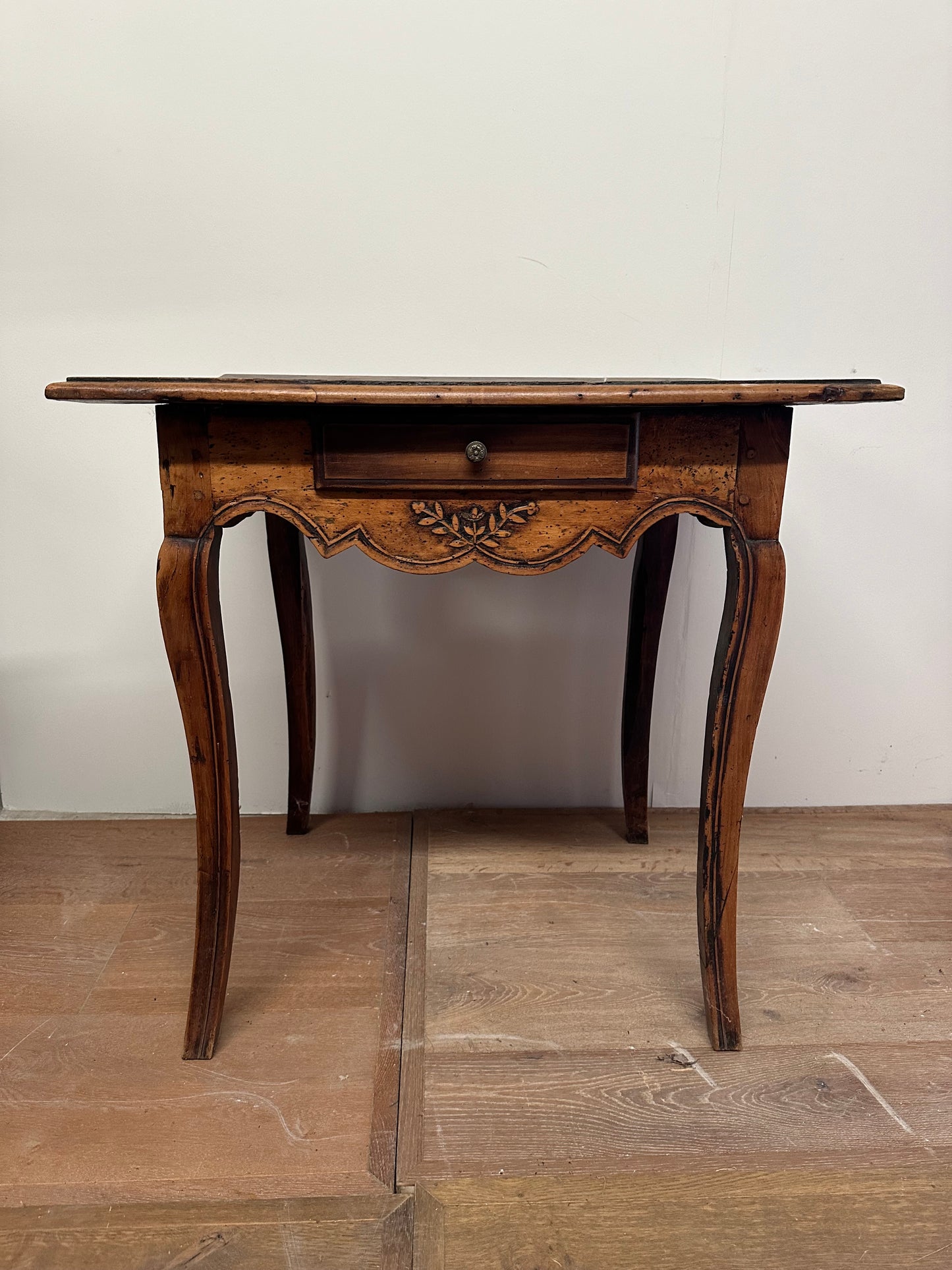 French Provincial Walnut Side Table c1860