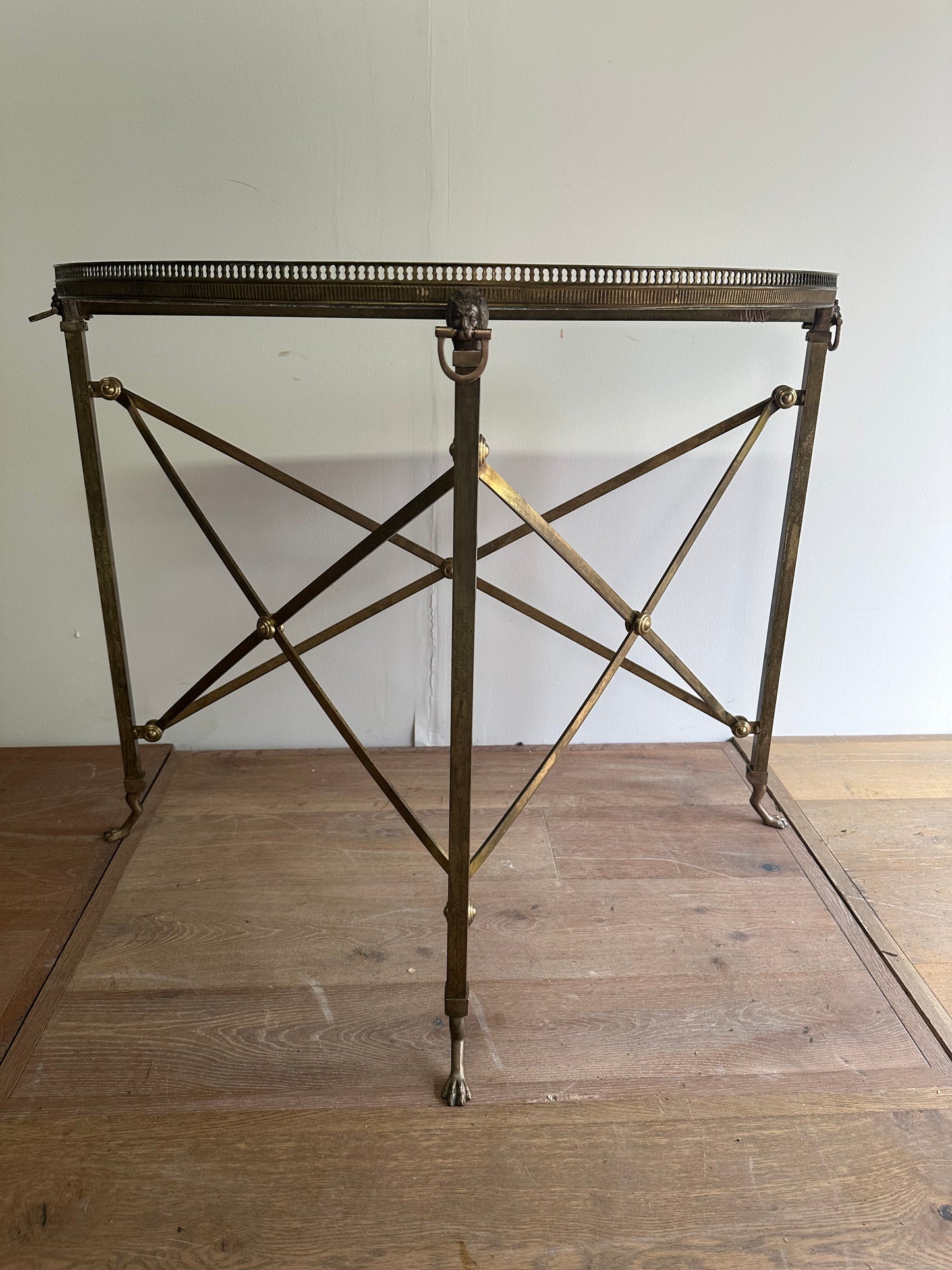 Italian Bronze And Marble Demilunes 1920s