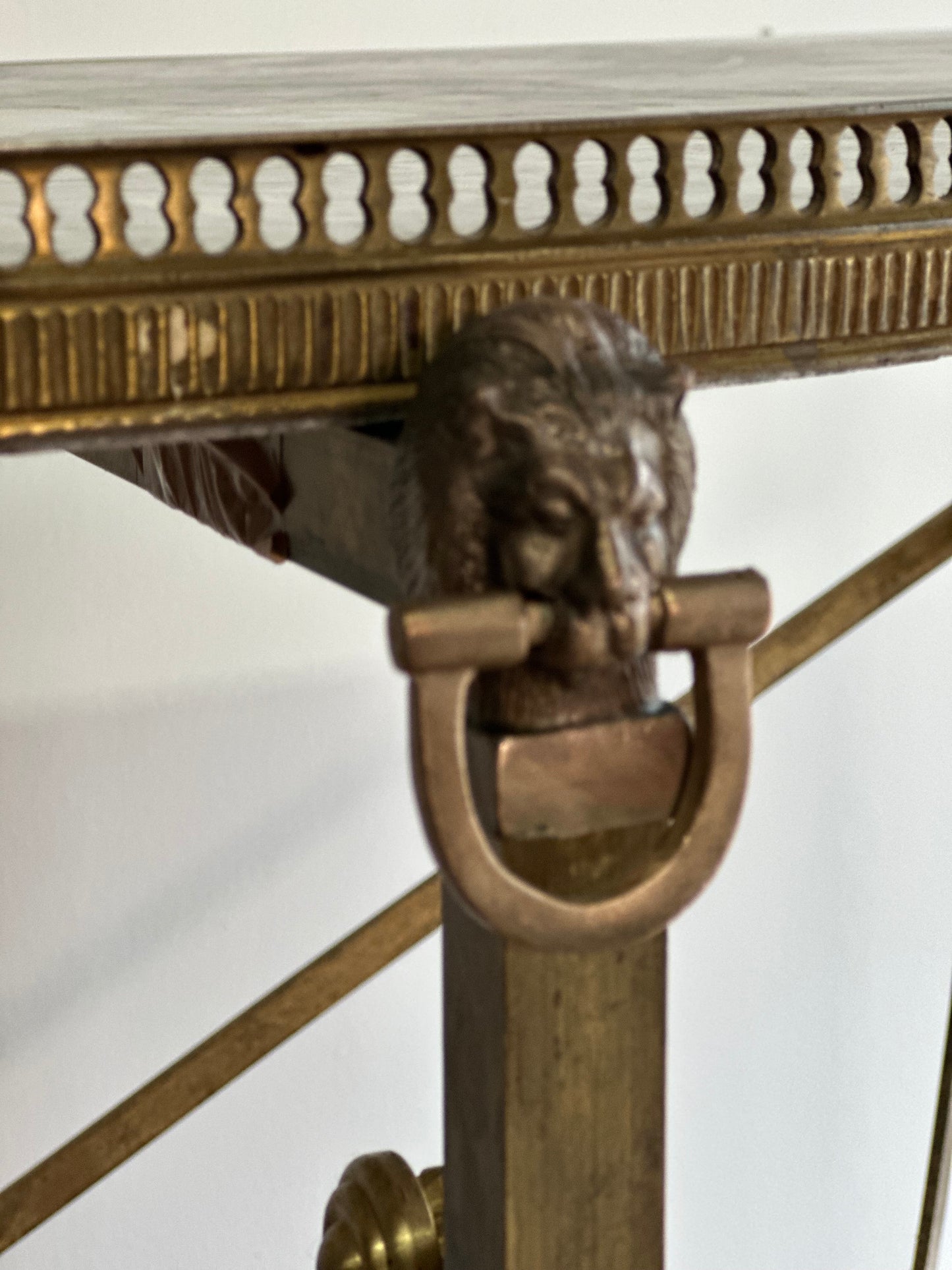 Italian Bronze And Marble Demilunes 1920s