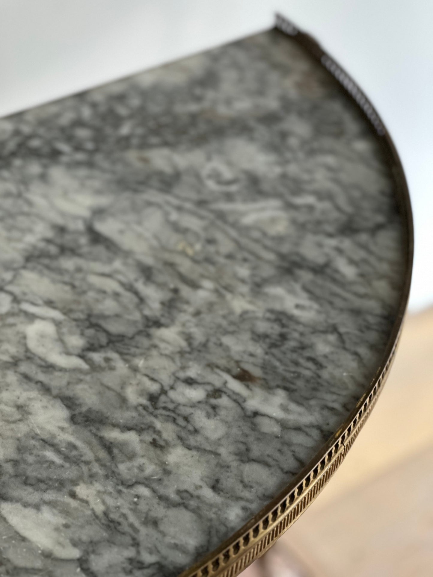 Italian Bronze And Marble Demilunes 1920s