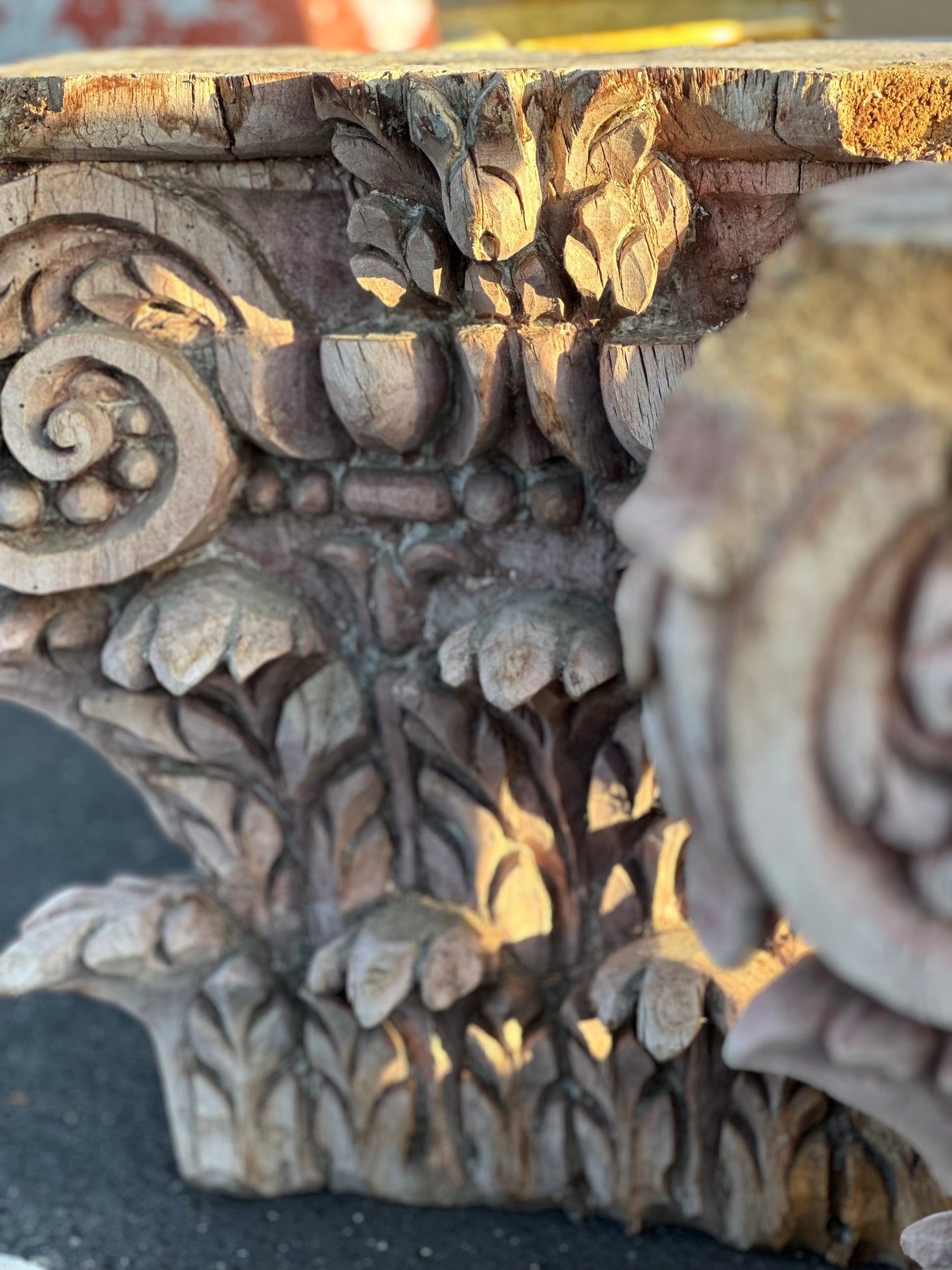 French Carved Wooden Pediments c1880