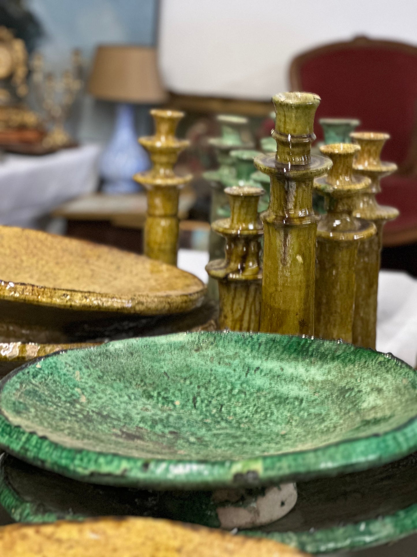 French Pottery Bowls - Golden