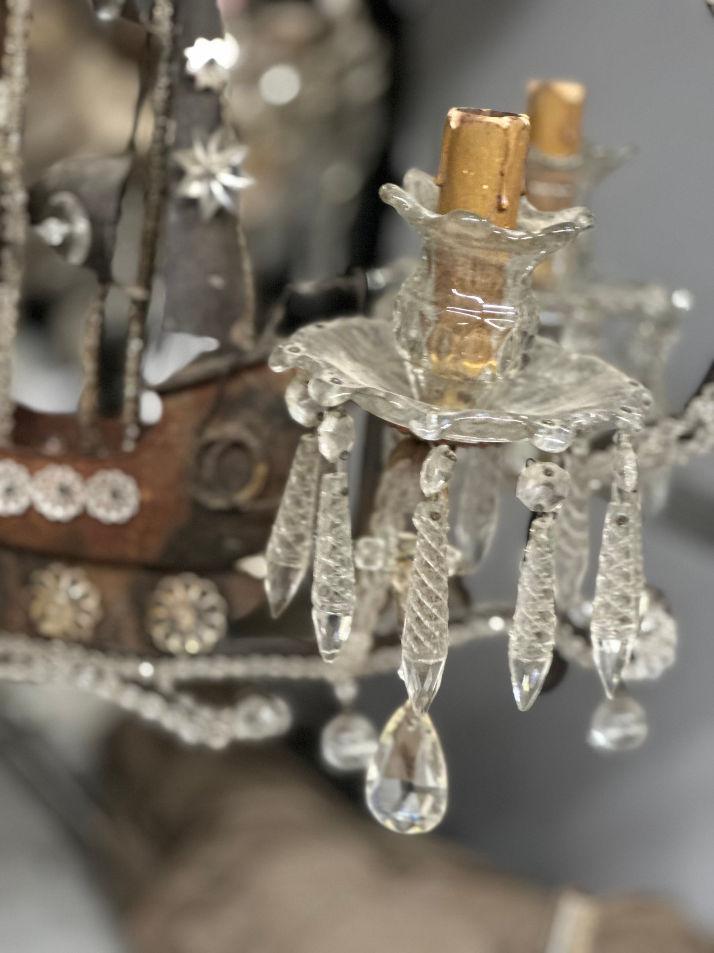 Italian Crystal Ship Chandalier c1780