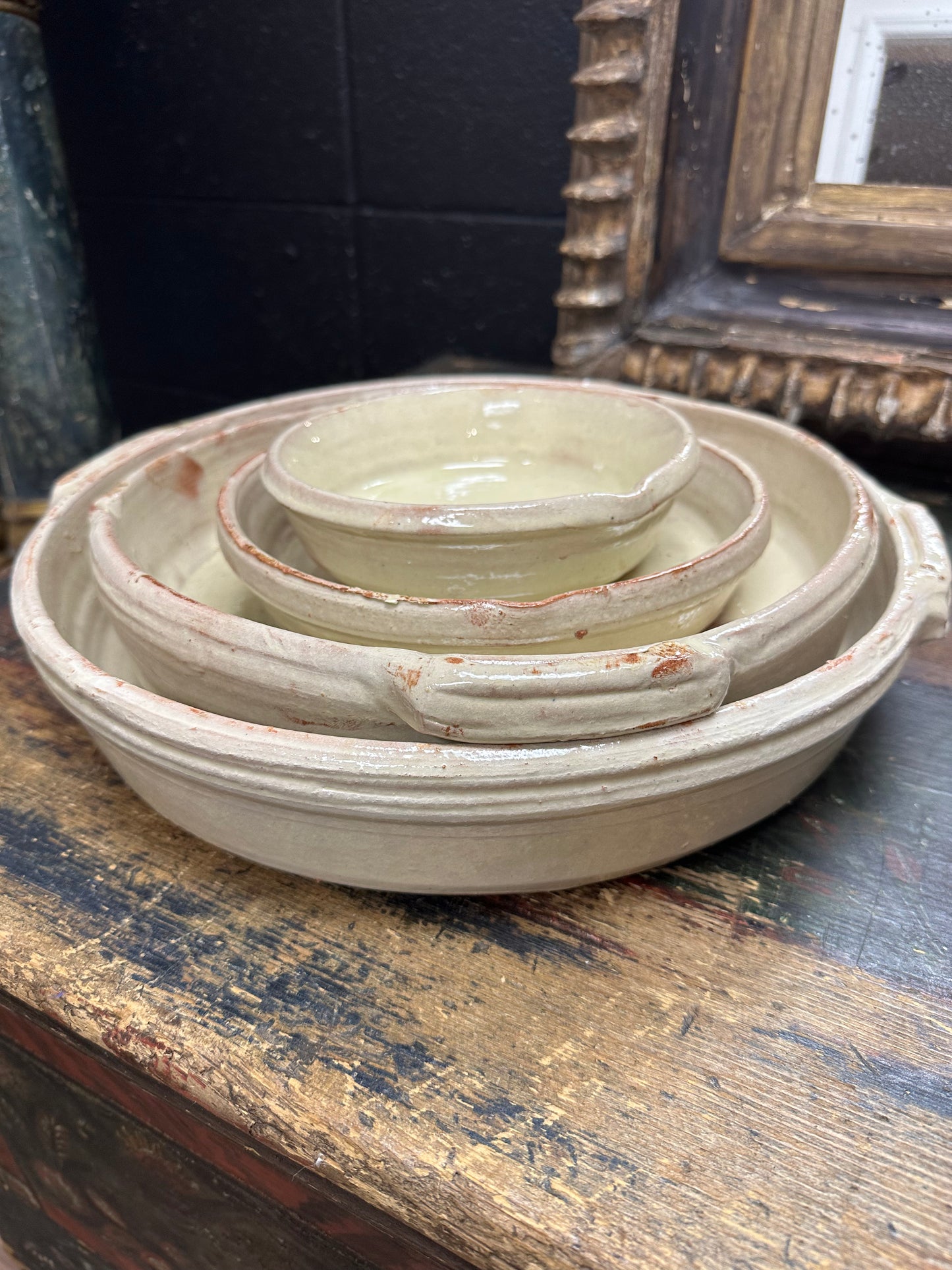 French Pottery Cream  - Plat a Gratin Small