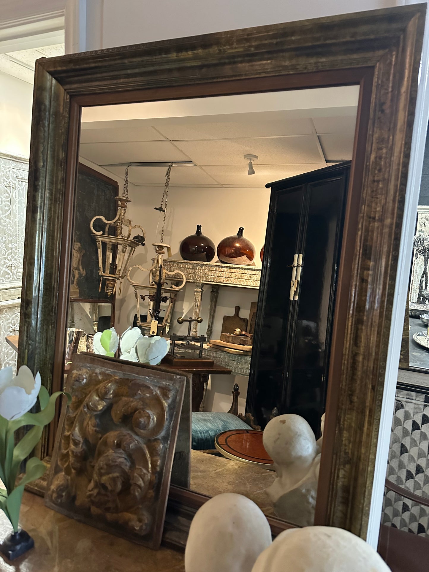 Wood & Brass Mirror - Barcelona