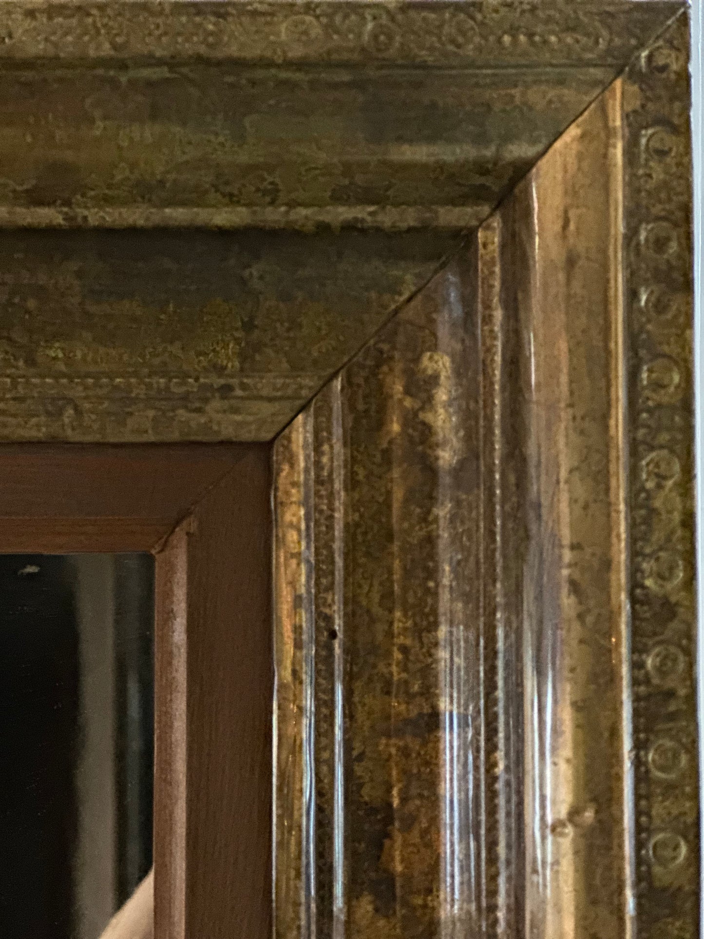 Wood & Brass Mirror - Barcelona