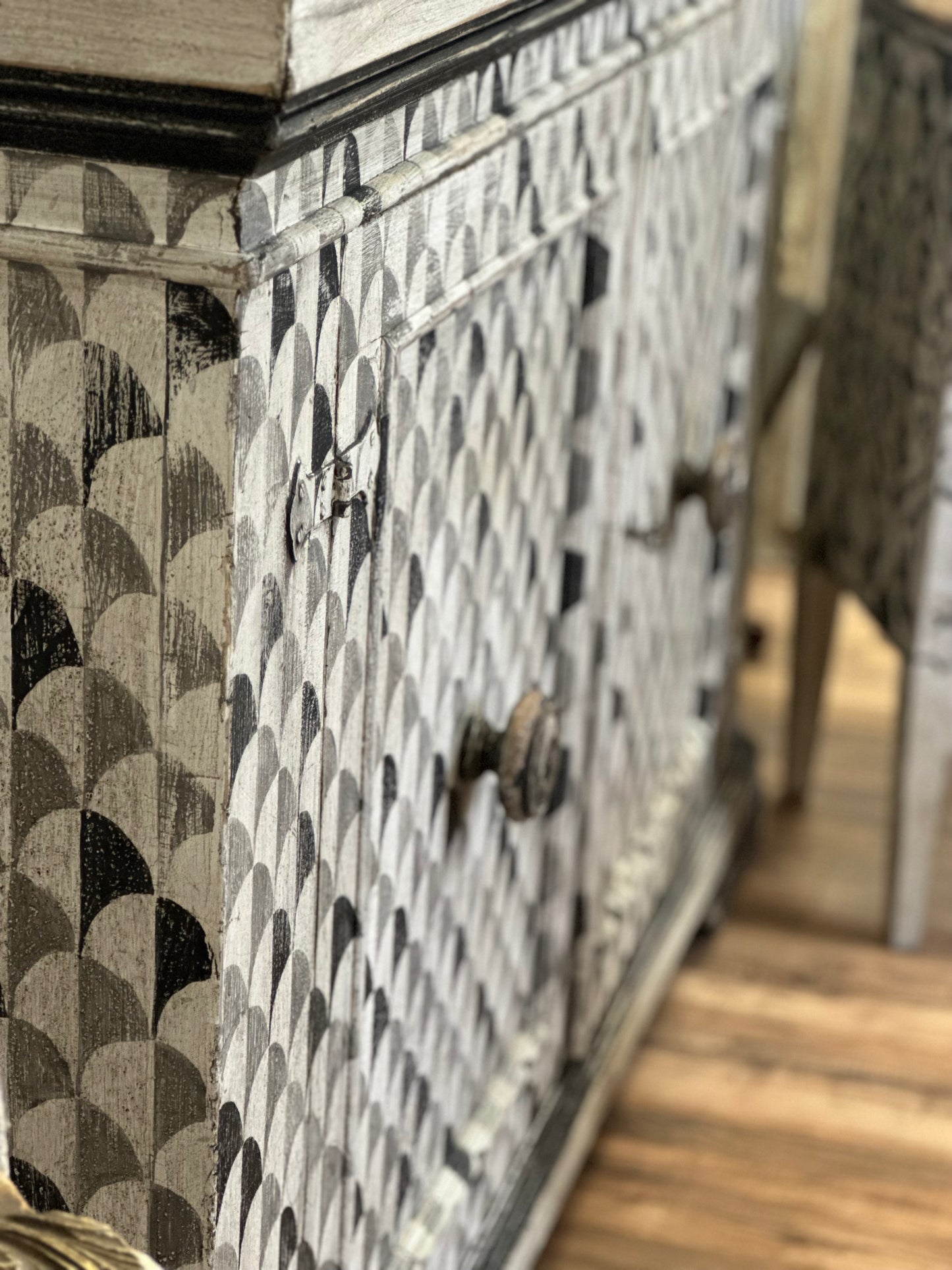 Black and White Large Cabinet