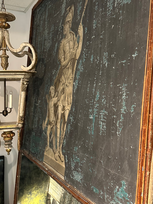 French Trumeau Wall Panel and Mirror c1800