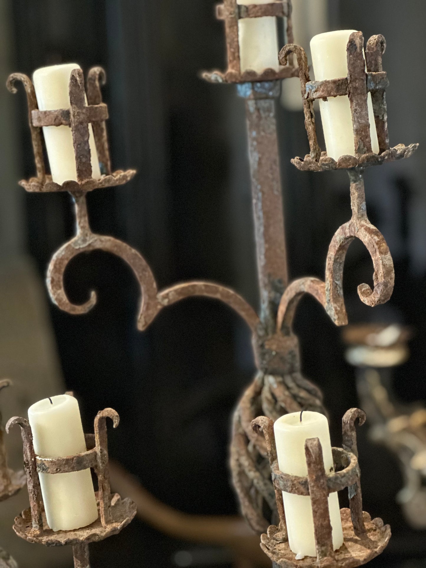 Iron Floor Candelabra