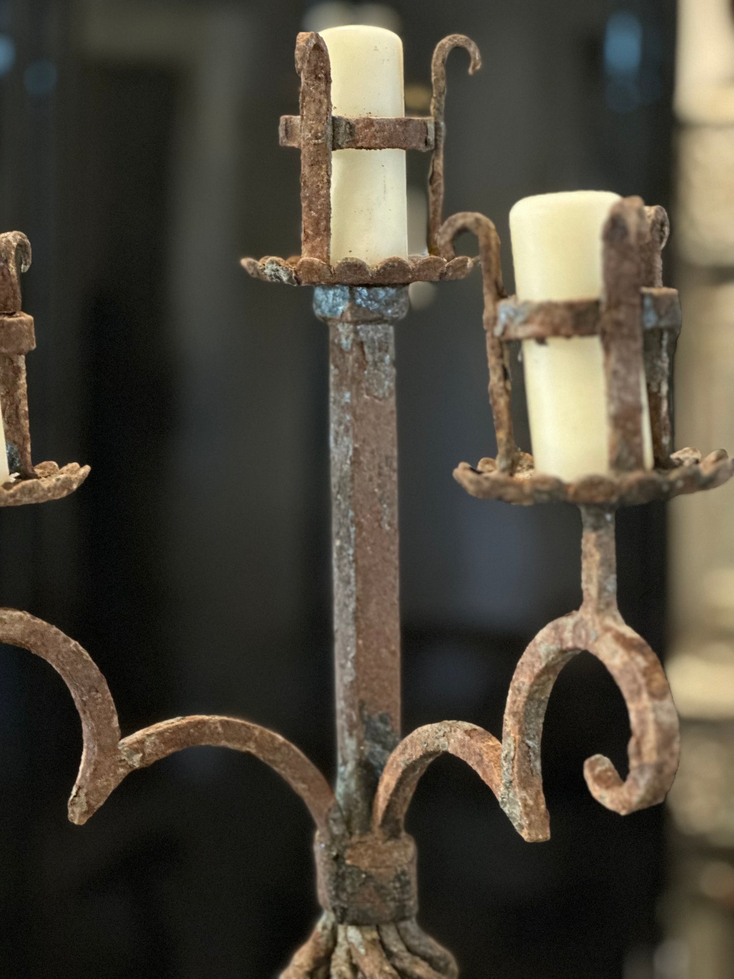 Iron Floor Candelabra