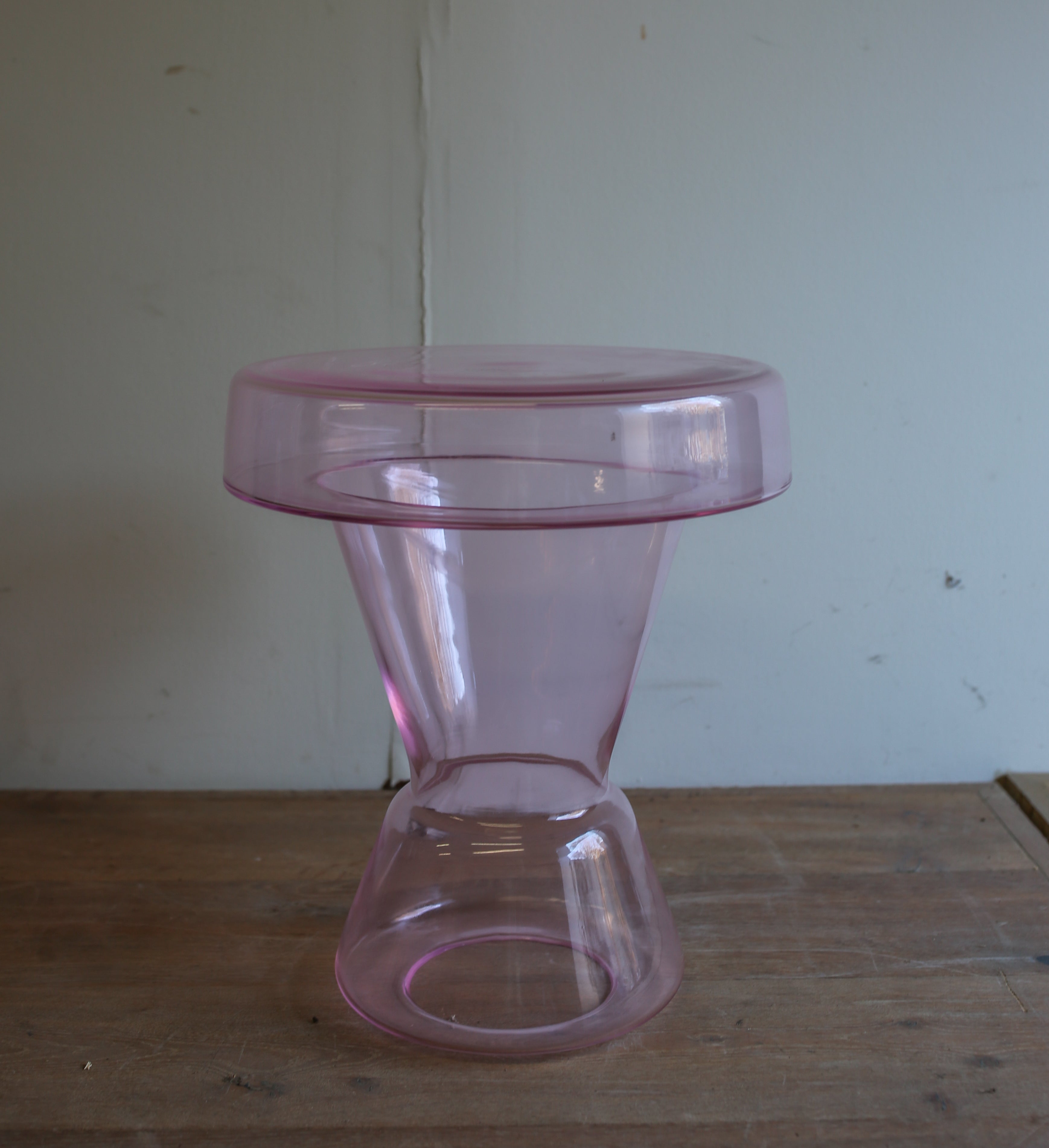 Murano Glass Stool - Blush