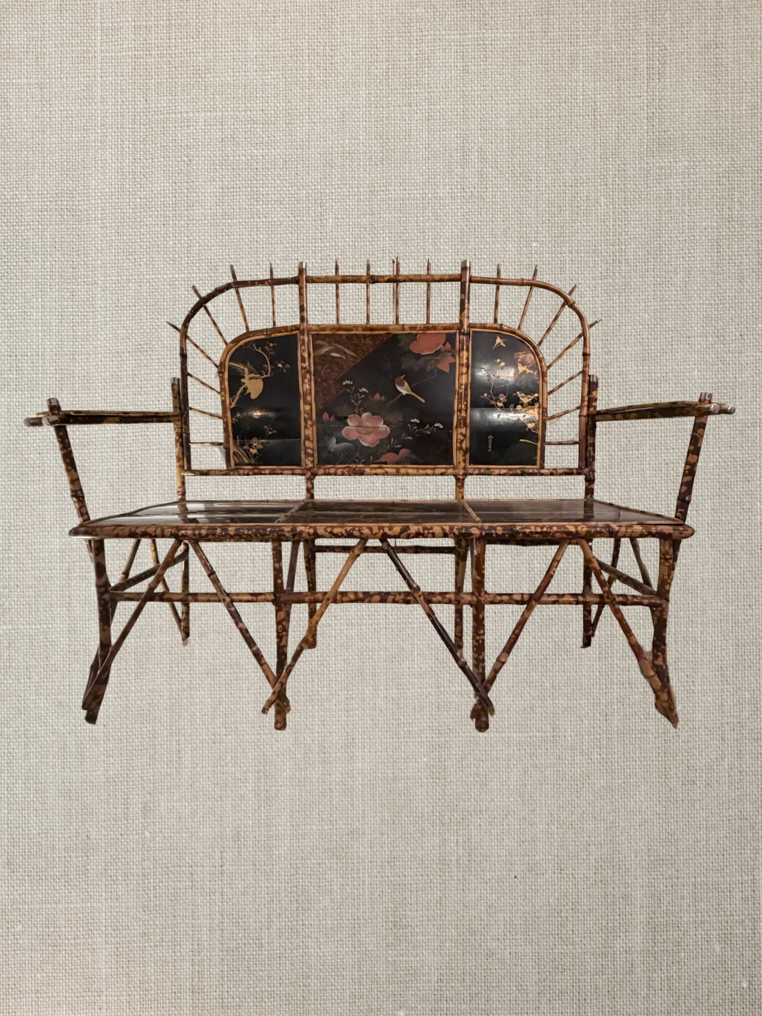 Bamboo Chinoiserie Settee - Perret et Vibert Paris
