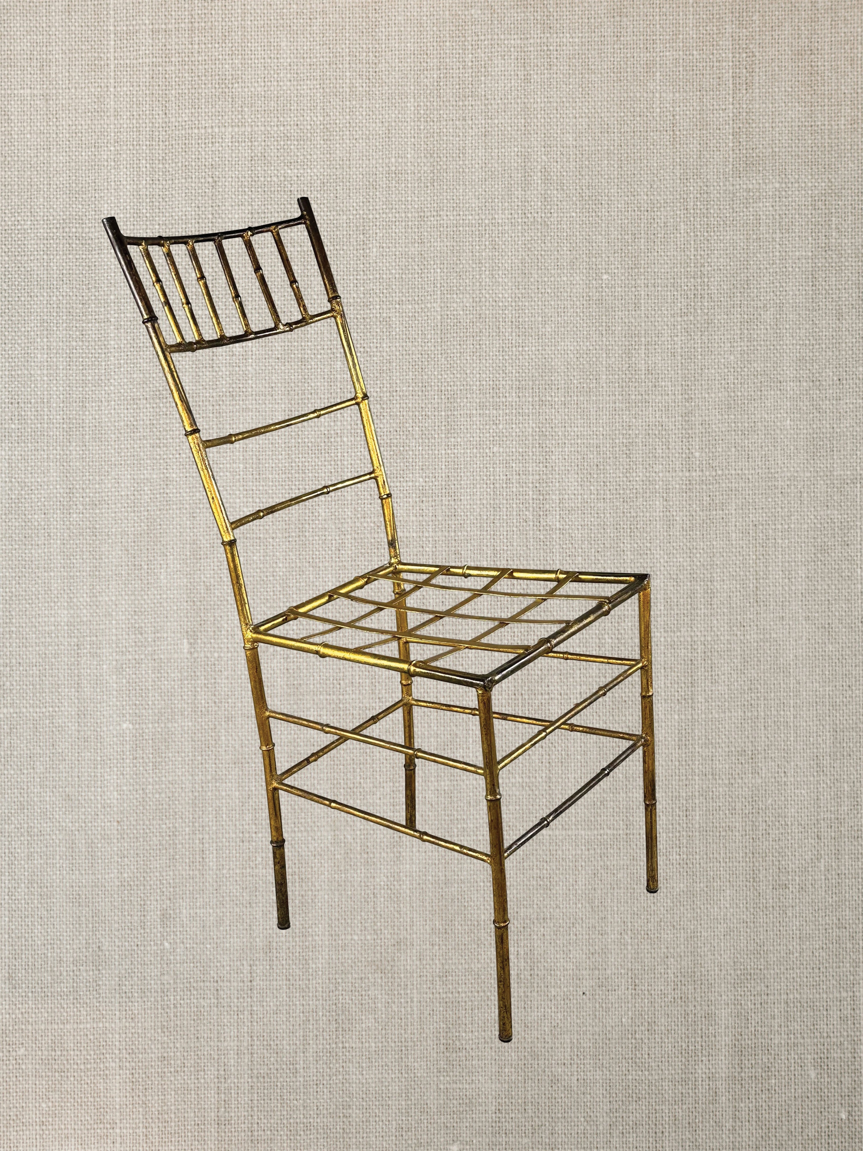 Brass Faux Bamboo Chiavari Chair - EACH