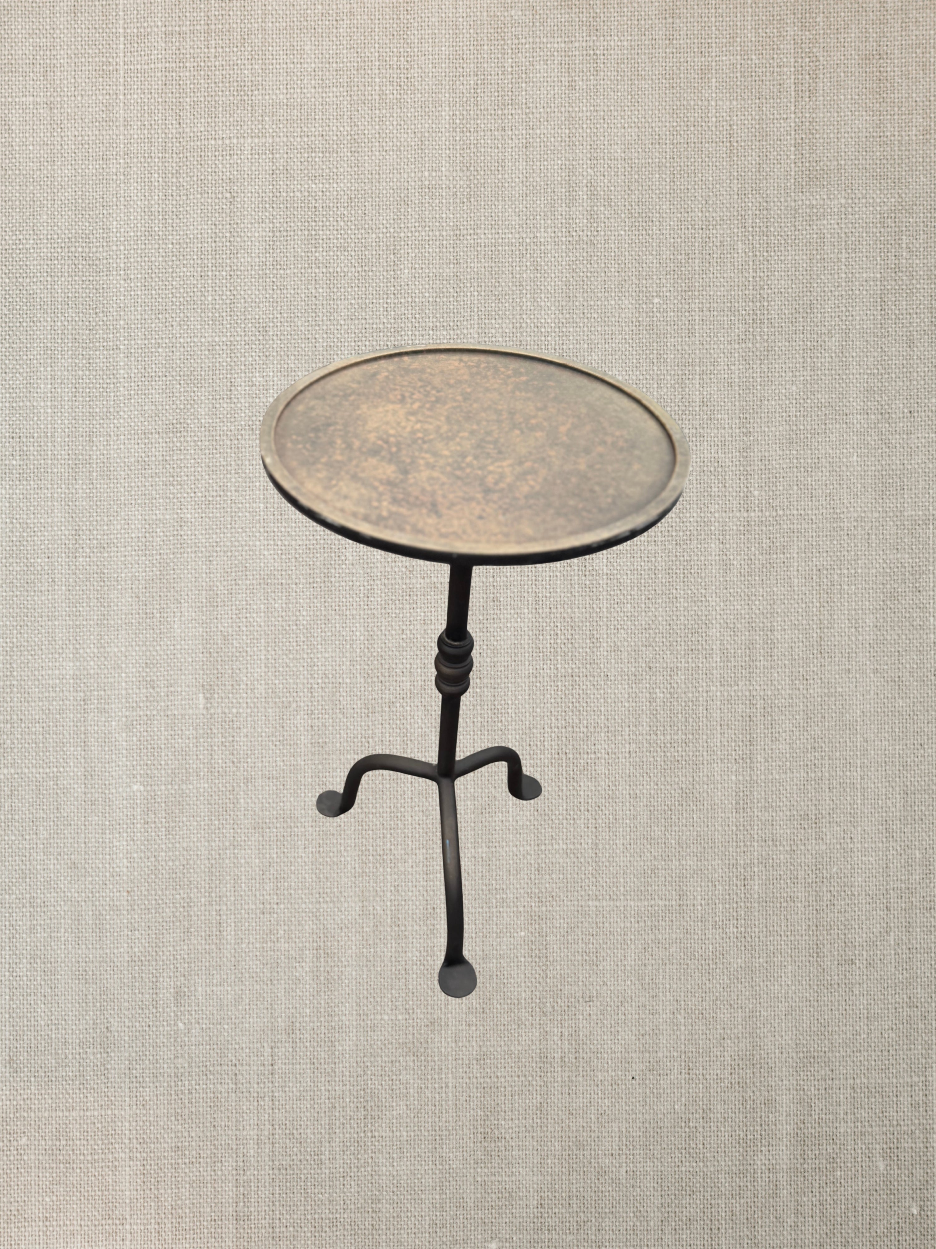 Bronze & Iron Gueridon Drink Table - French