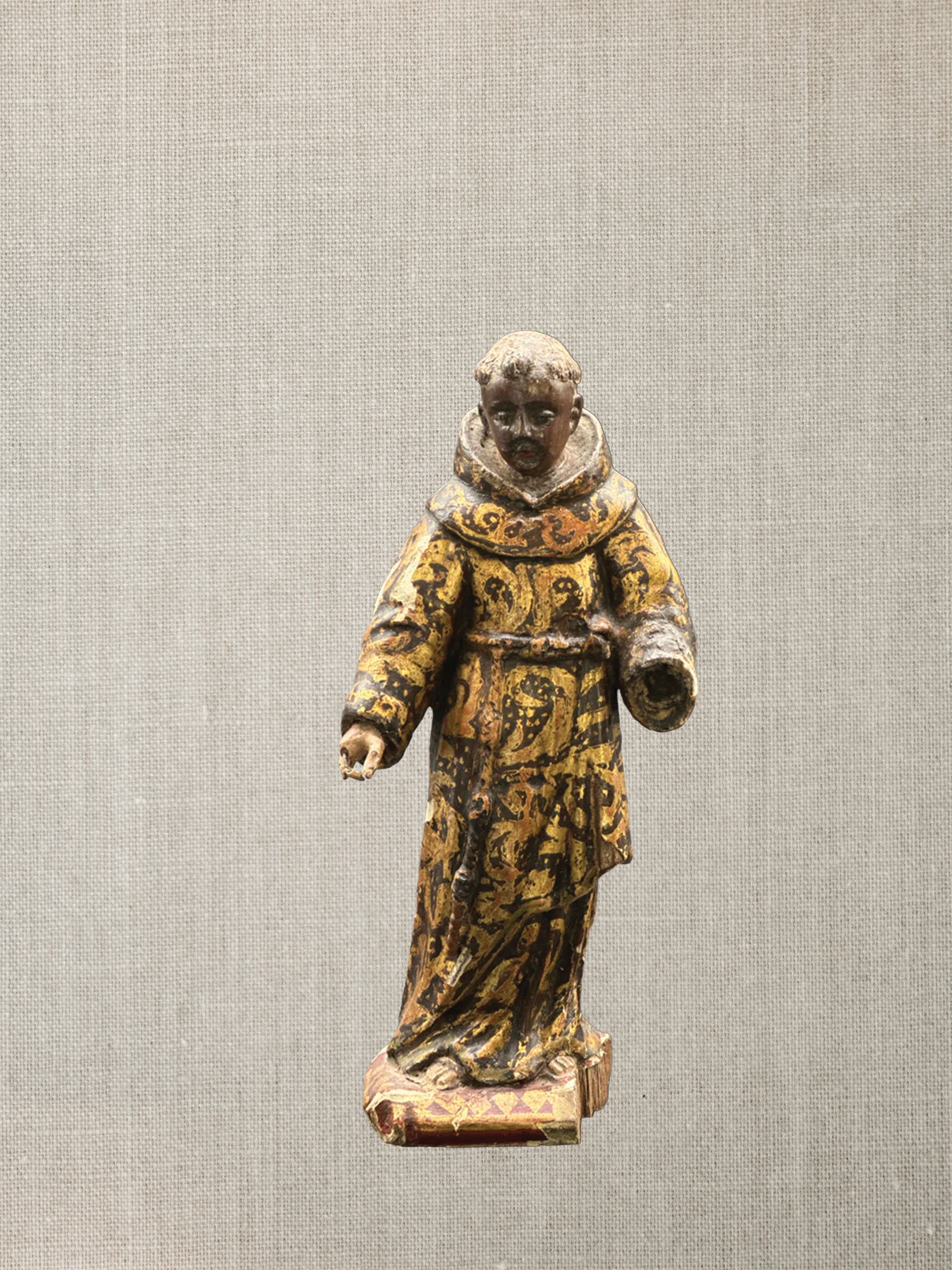 Carved Wood and Gilt Saint - 18th Century