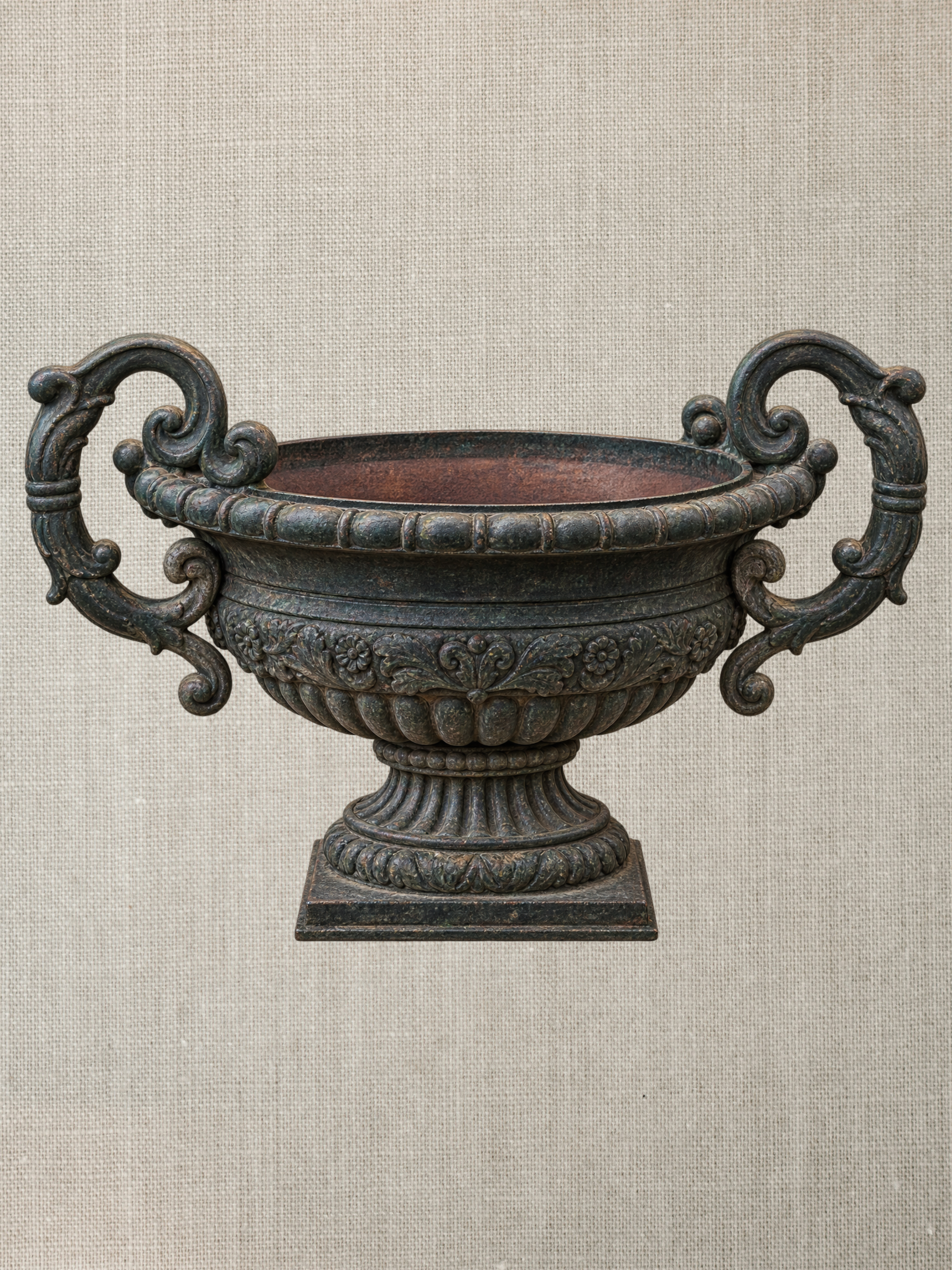 Fontainebleau Style Lead Urn - Handles