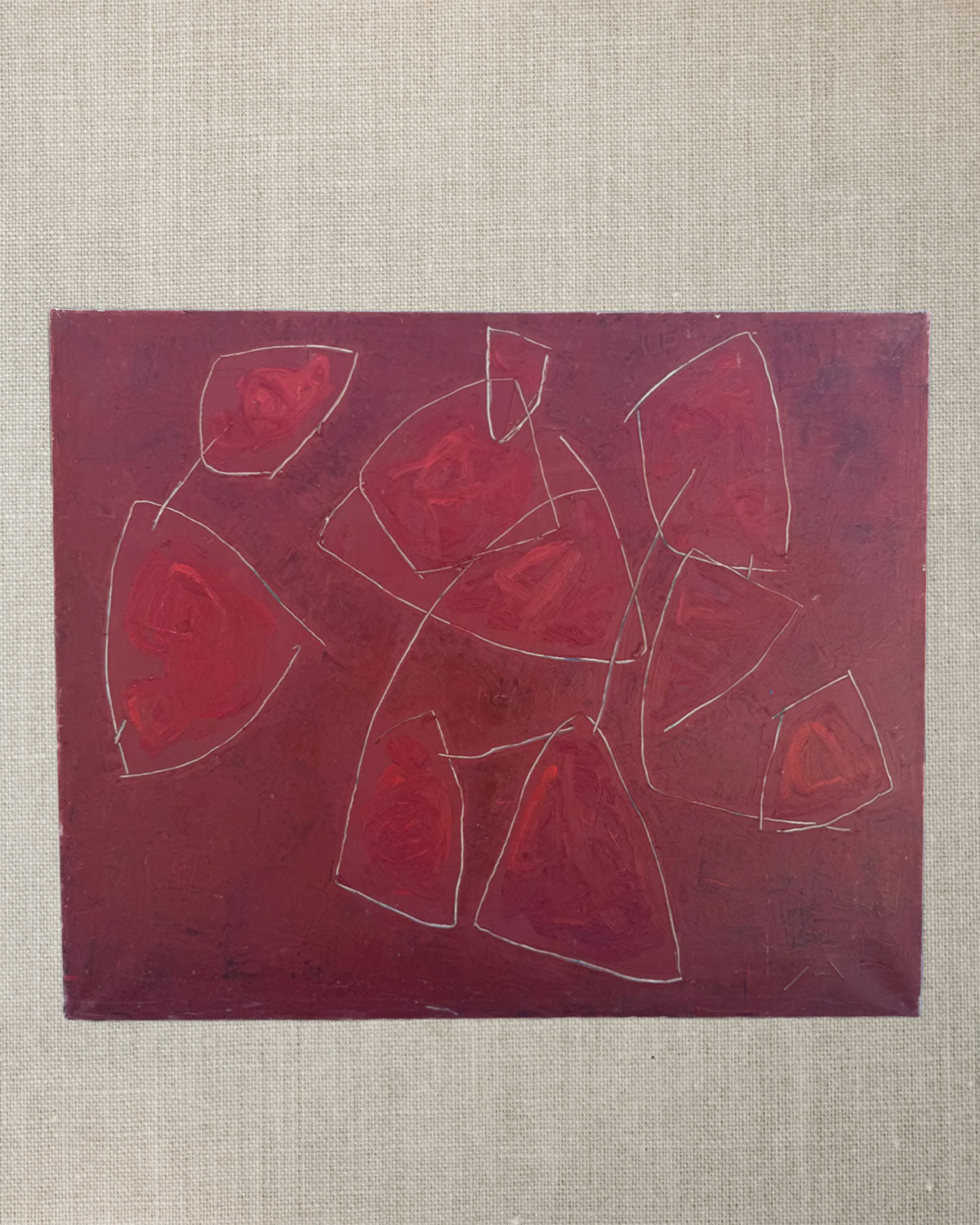 French Abstract Painting - Rouge