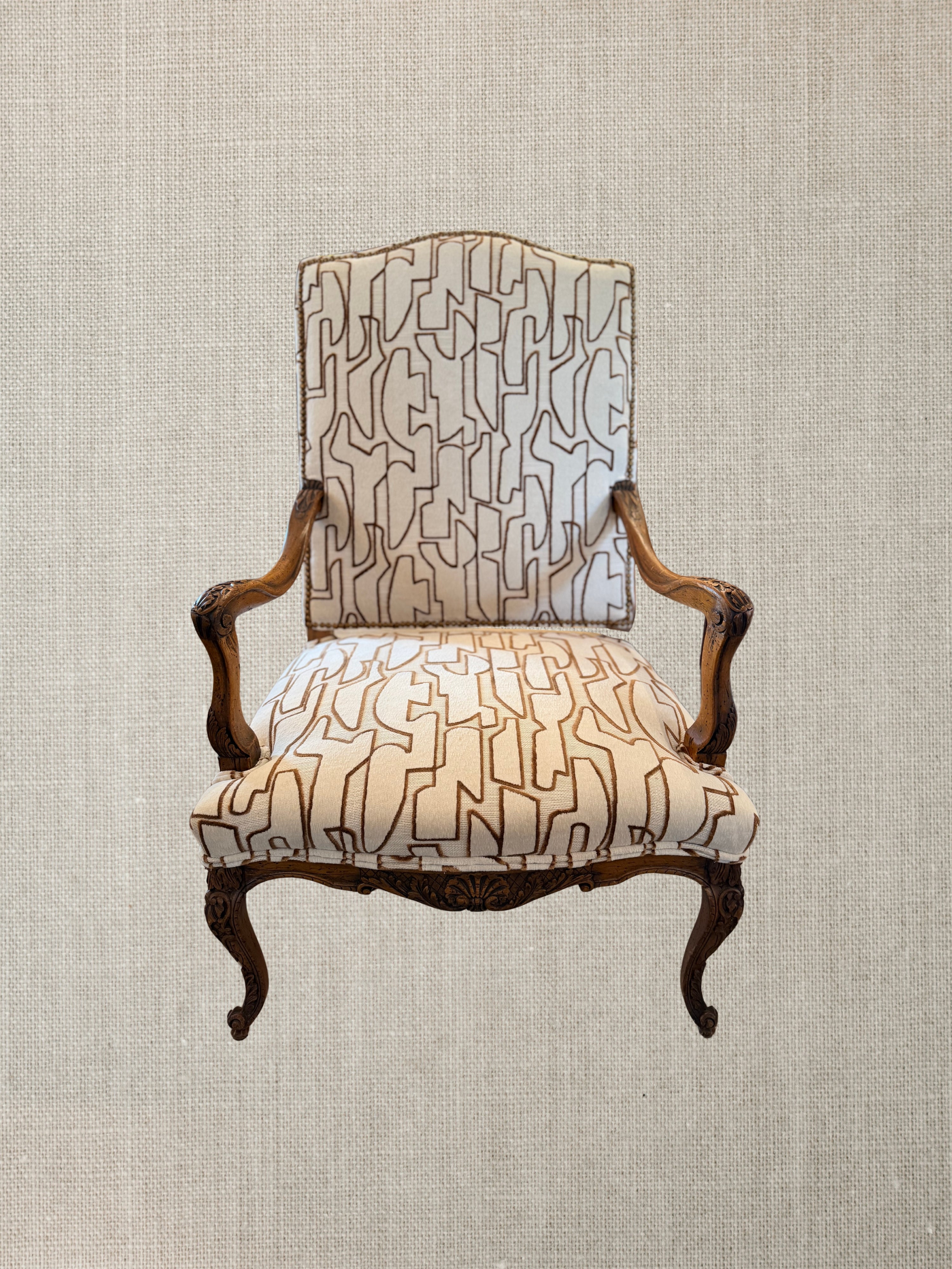 SOLD **French Carved Bergere Chair