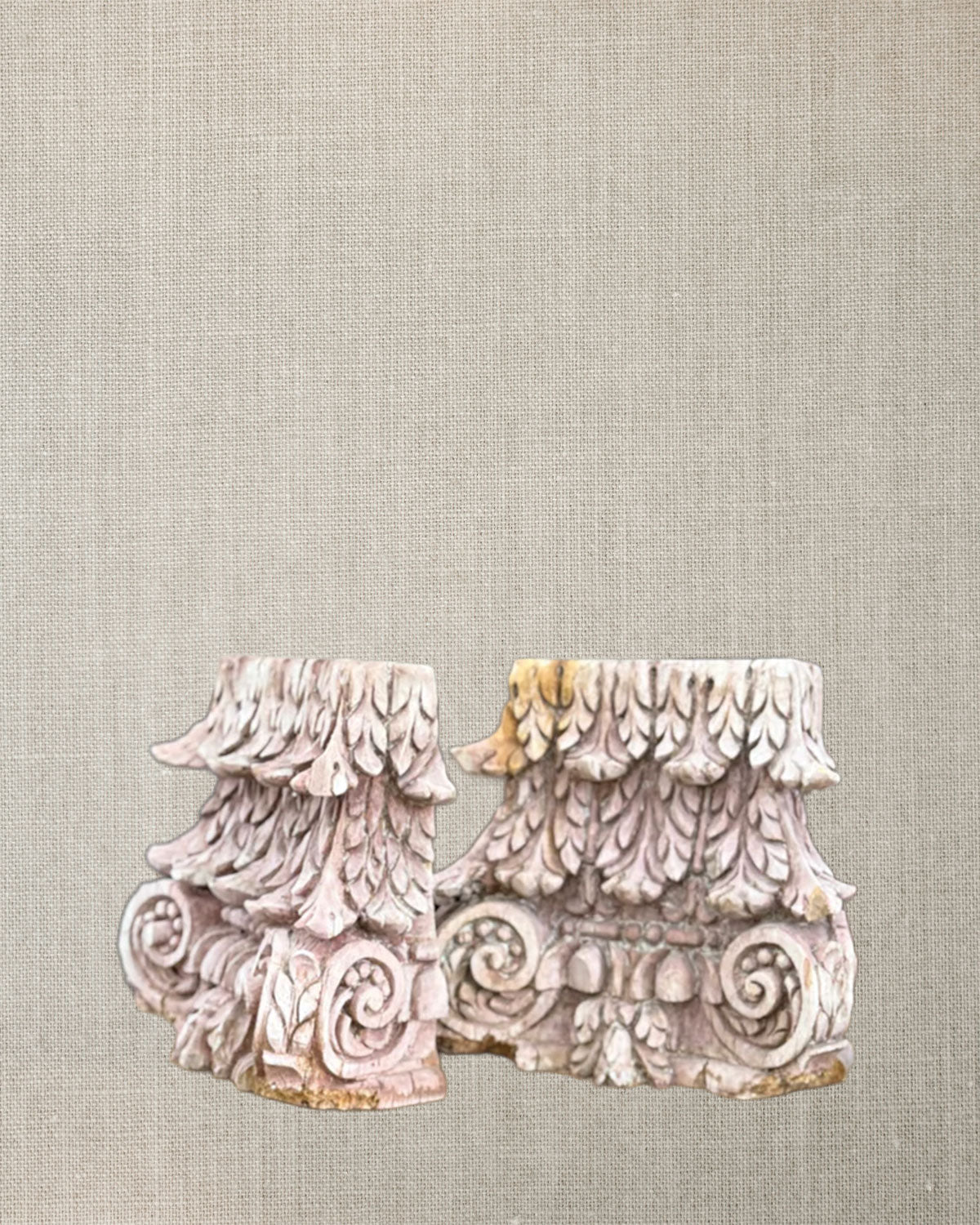 French Carved Wooden Pediments c1880